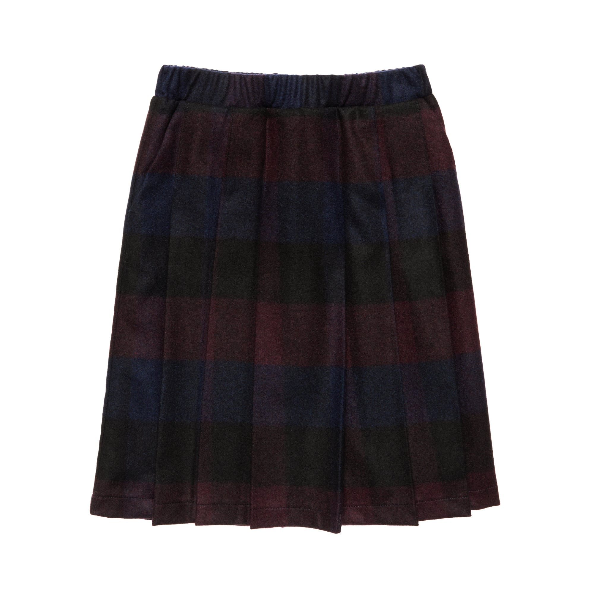 Wool Long Skirt Gia, Aubergine