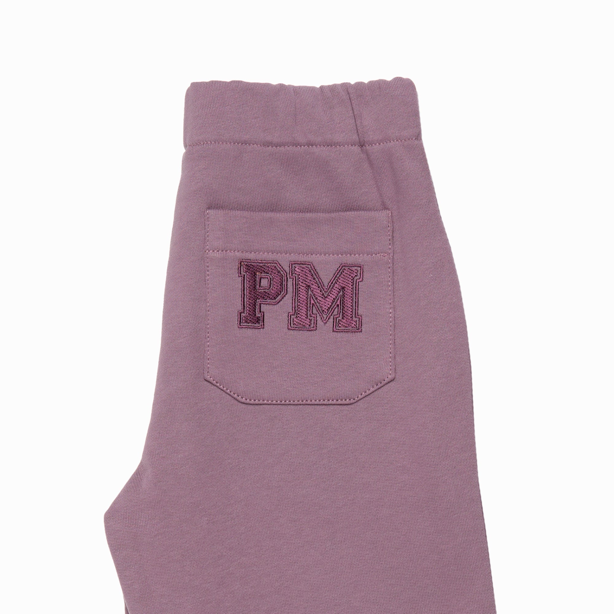 Organic Cotton Wide Leg Joggers Luca, Aubergine