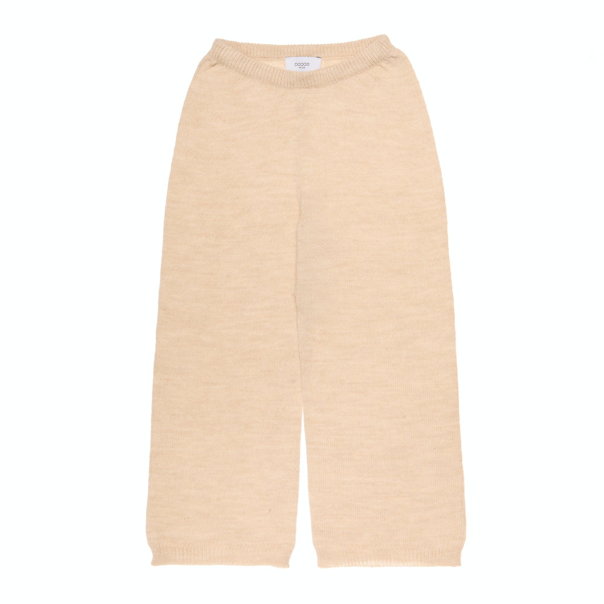 Wool Wide Trousers Tempo, White