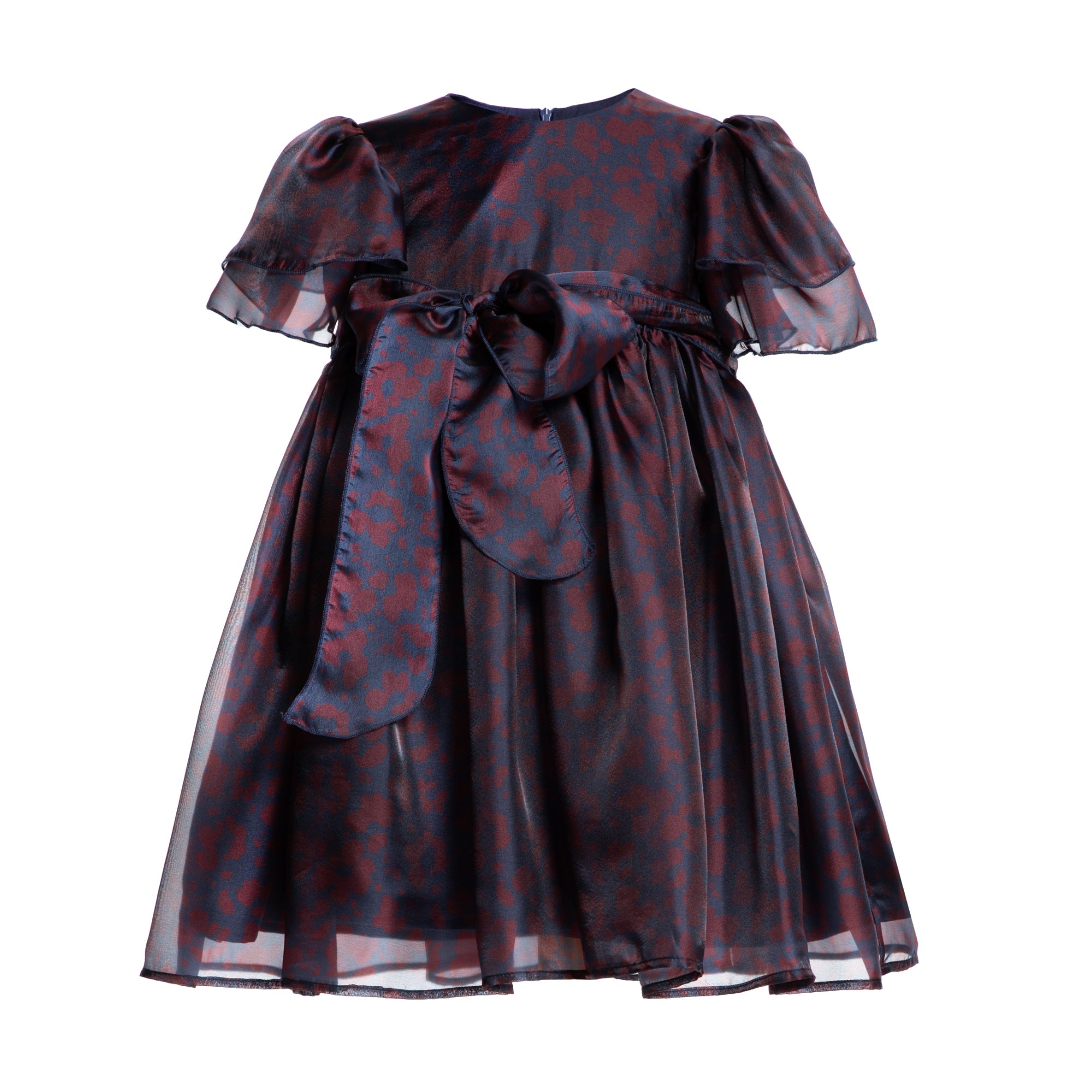 aubergine chiffon dress Minda Long Dress