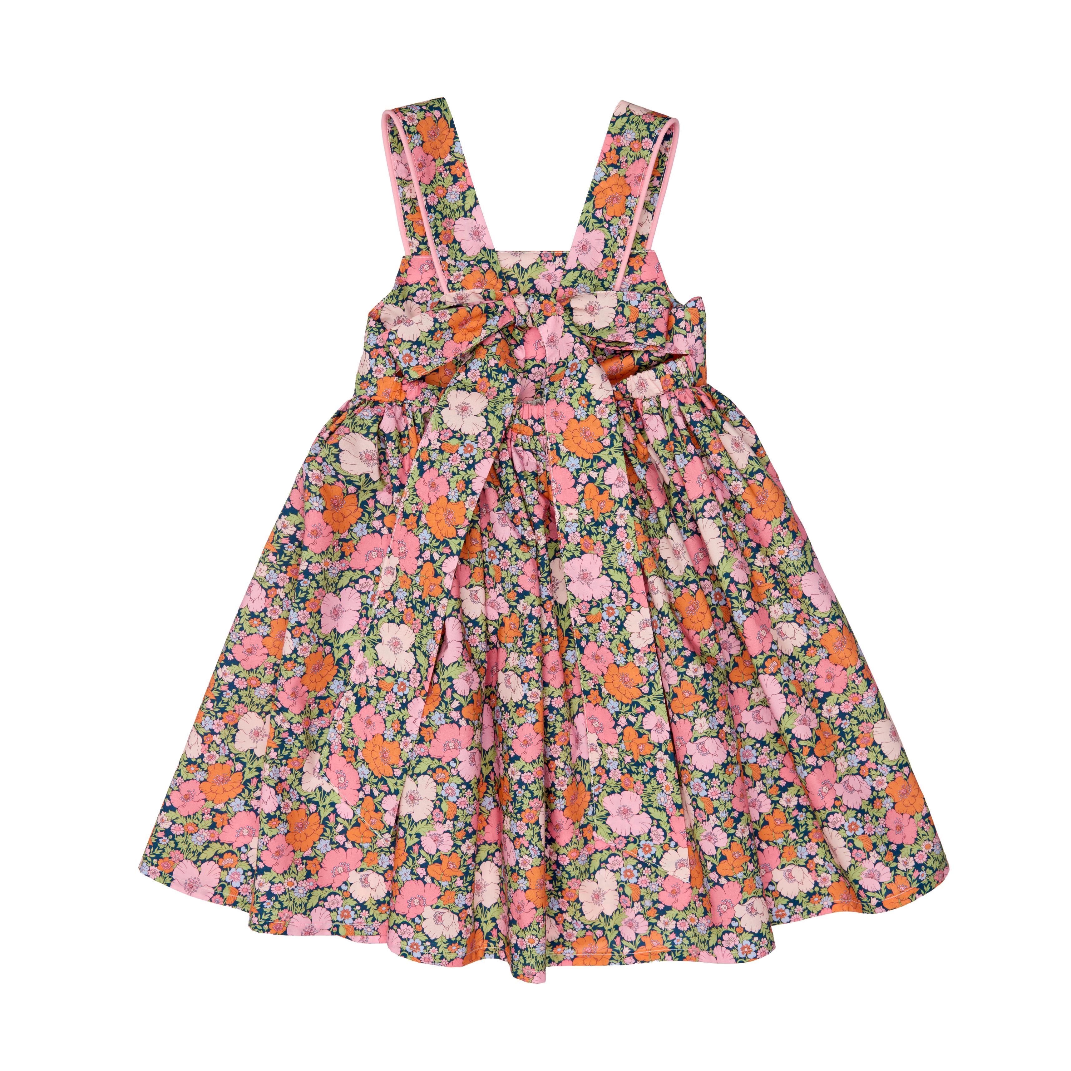 Thursday Cotton Dress With Ties, Floral Pink