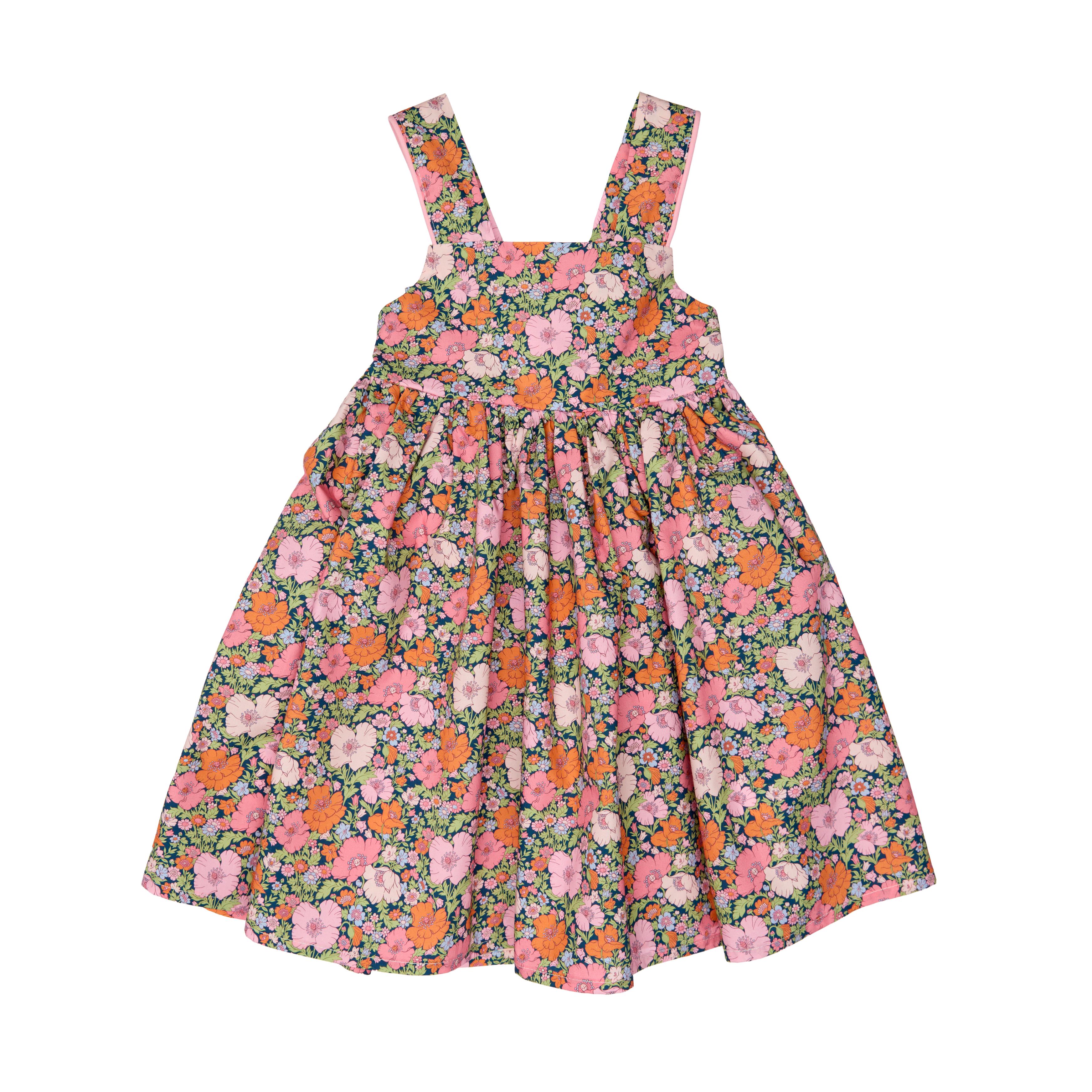 Thursday Cotton Dress With Ties, Floral Pink