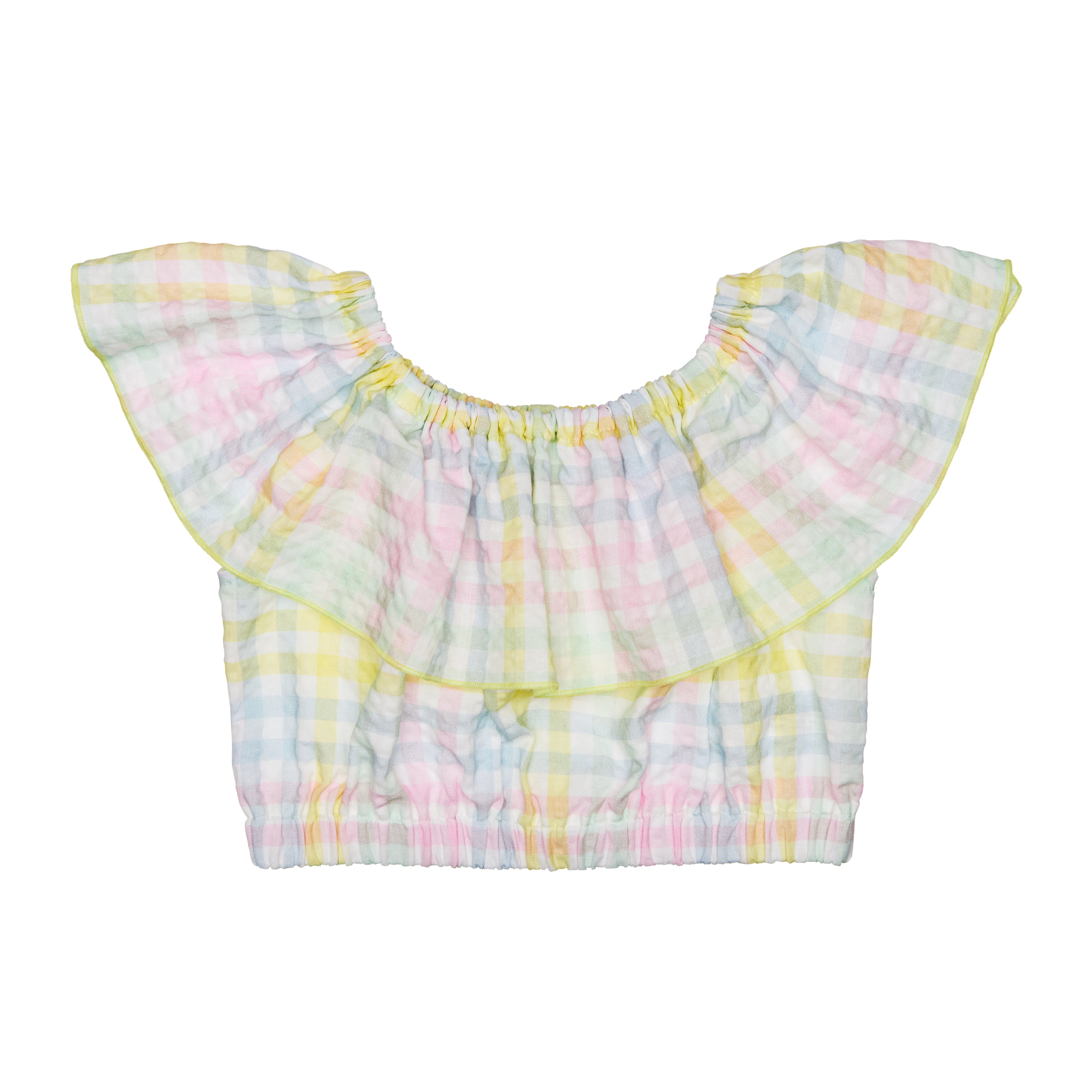 Special Edition Marisa Top Cotton, Pastel Checks