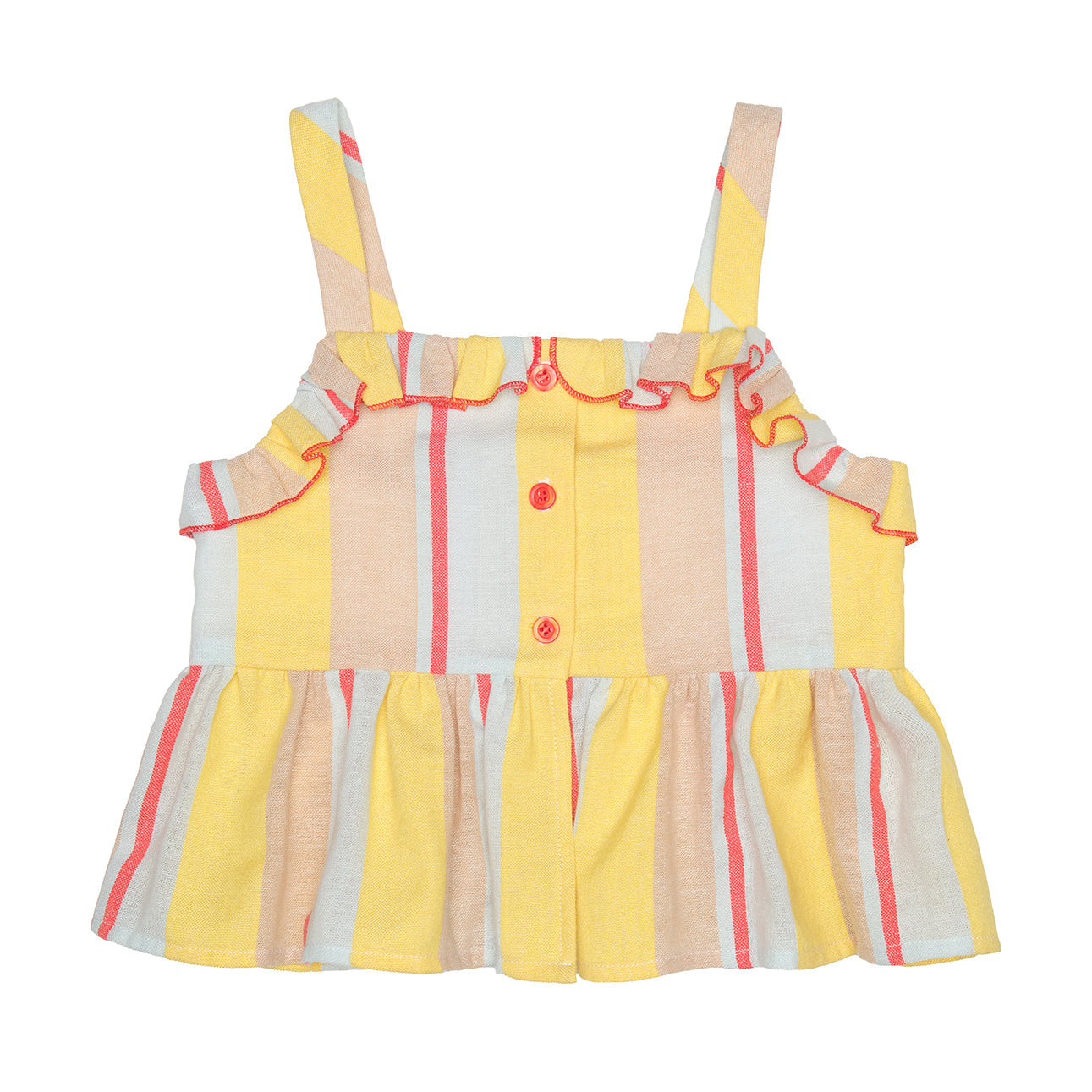 Harper Top Cotton, Yellow Stripes
