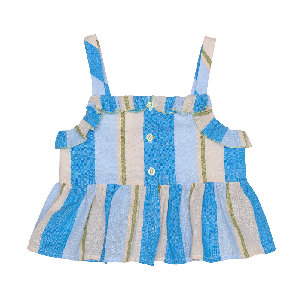 Harper Top Cotton, Blue Stripes