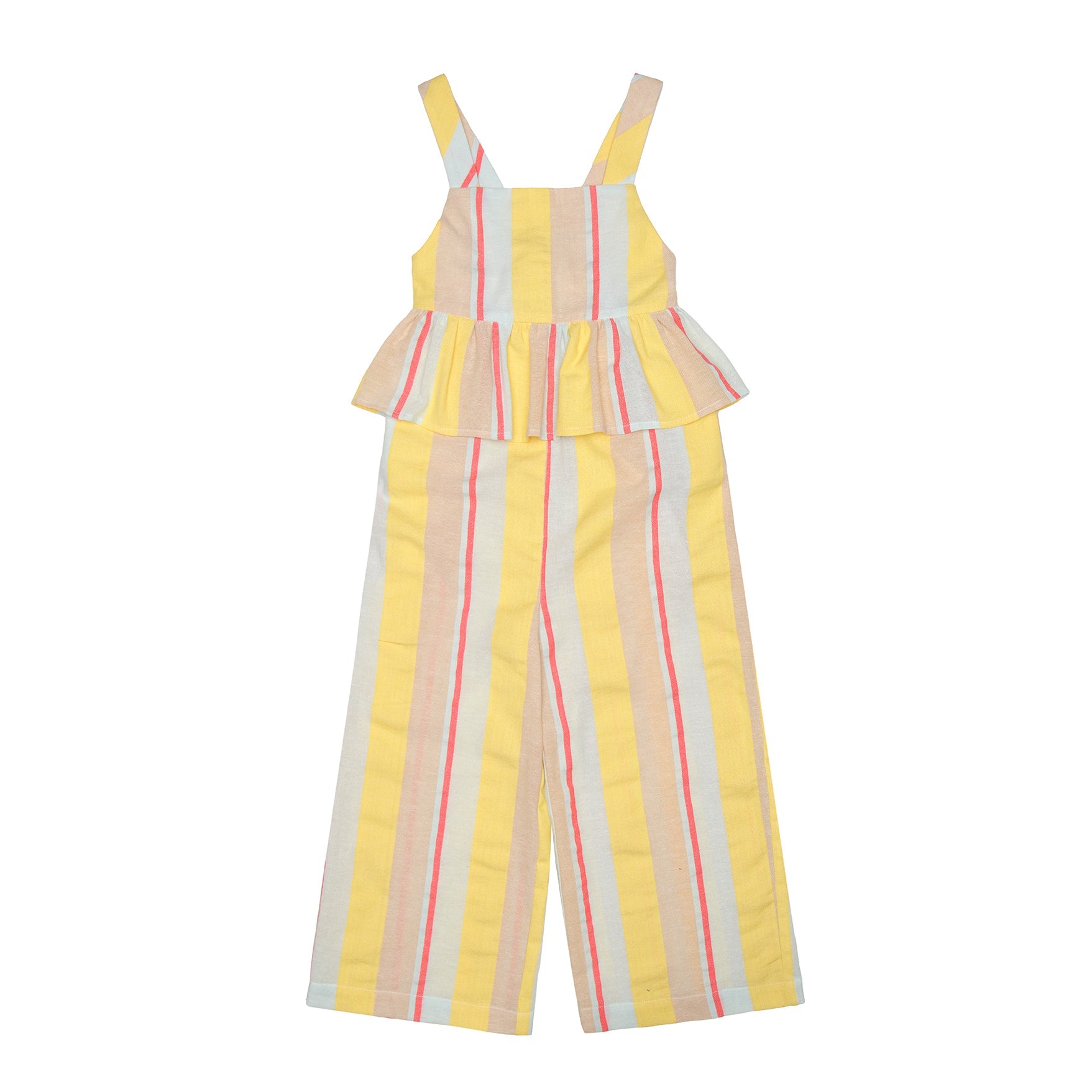 Harper Jumpsuit Cotton, Yellow Stripes