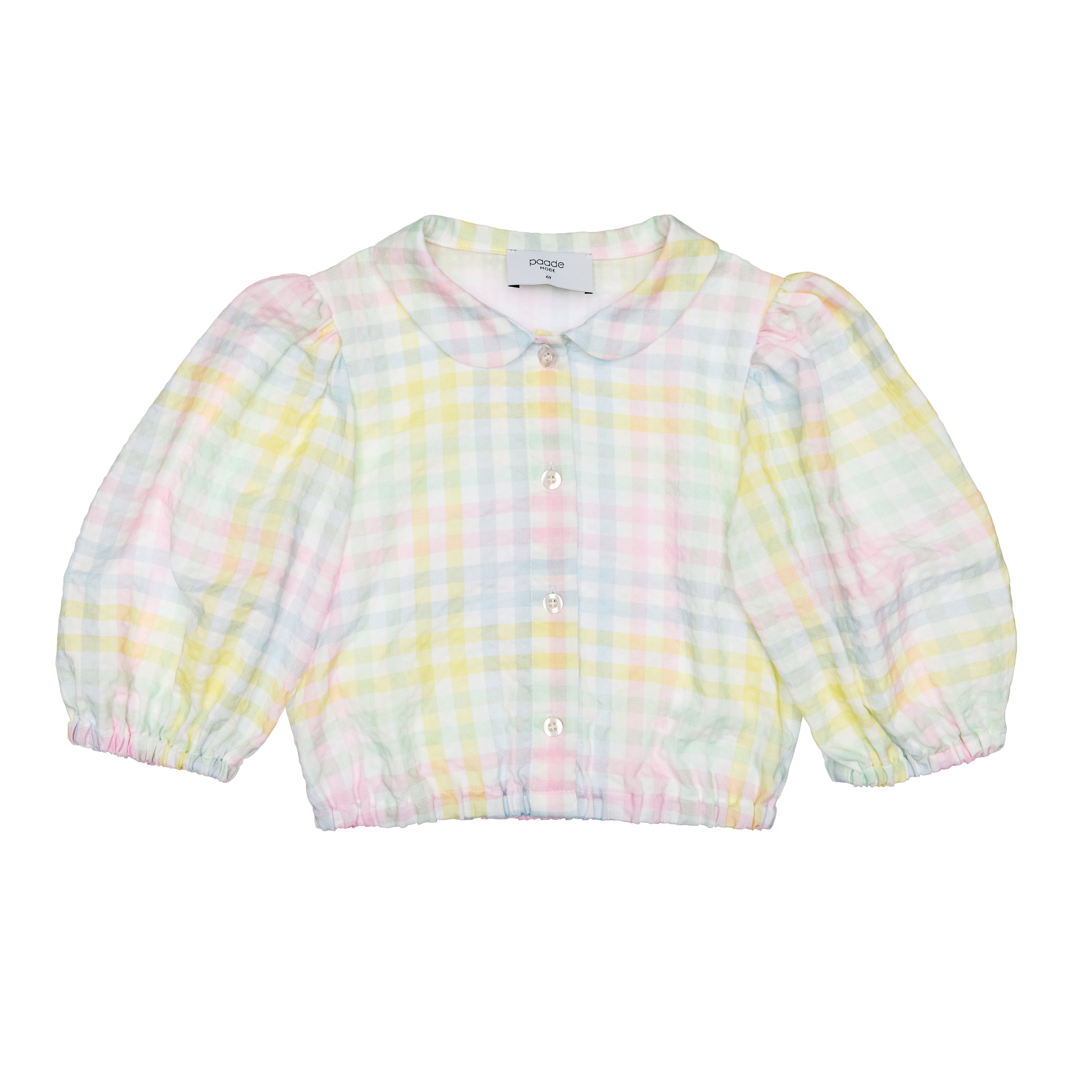 Marisa Blouse Cotton, Pastel Checks