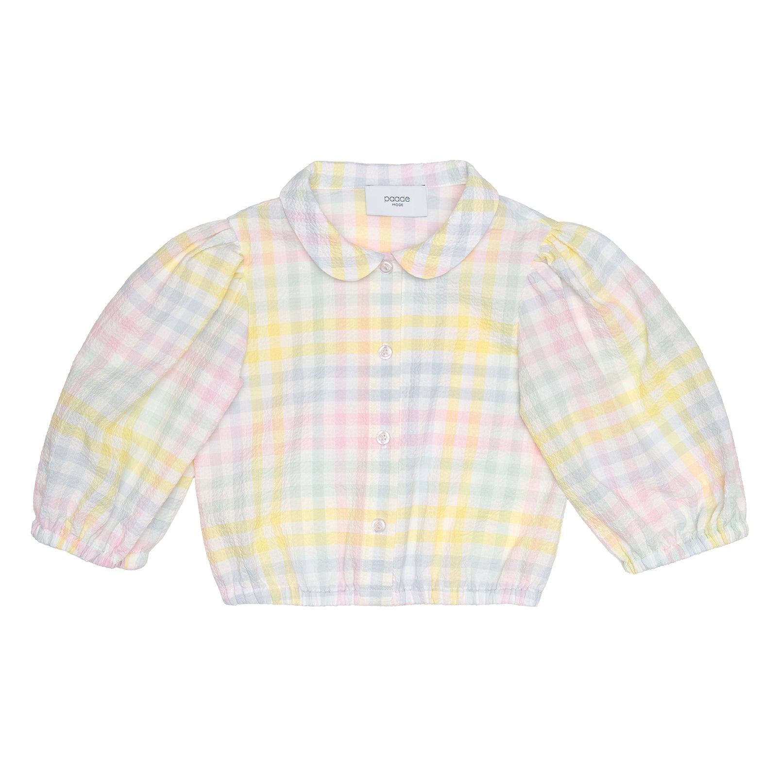 Marisa Blouse Cotton, Pastel Checks
