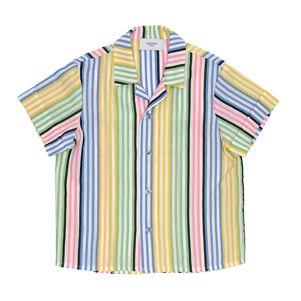 Mila Shirt Tencel, Multicolor Stripes