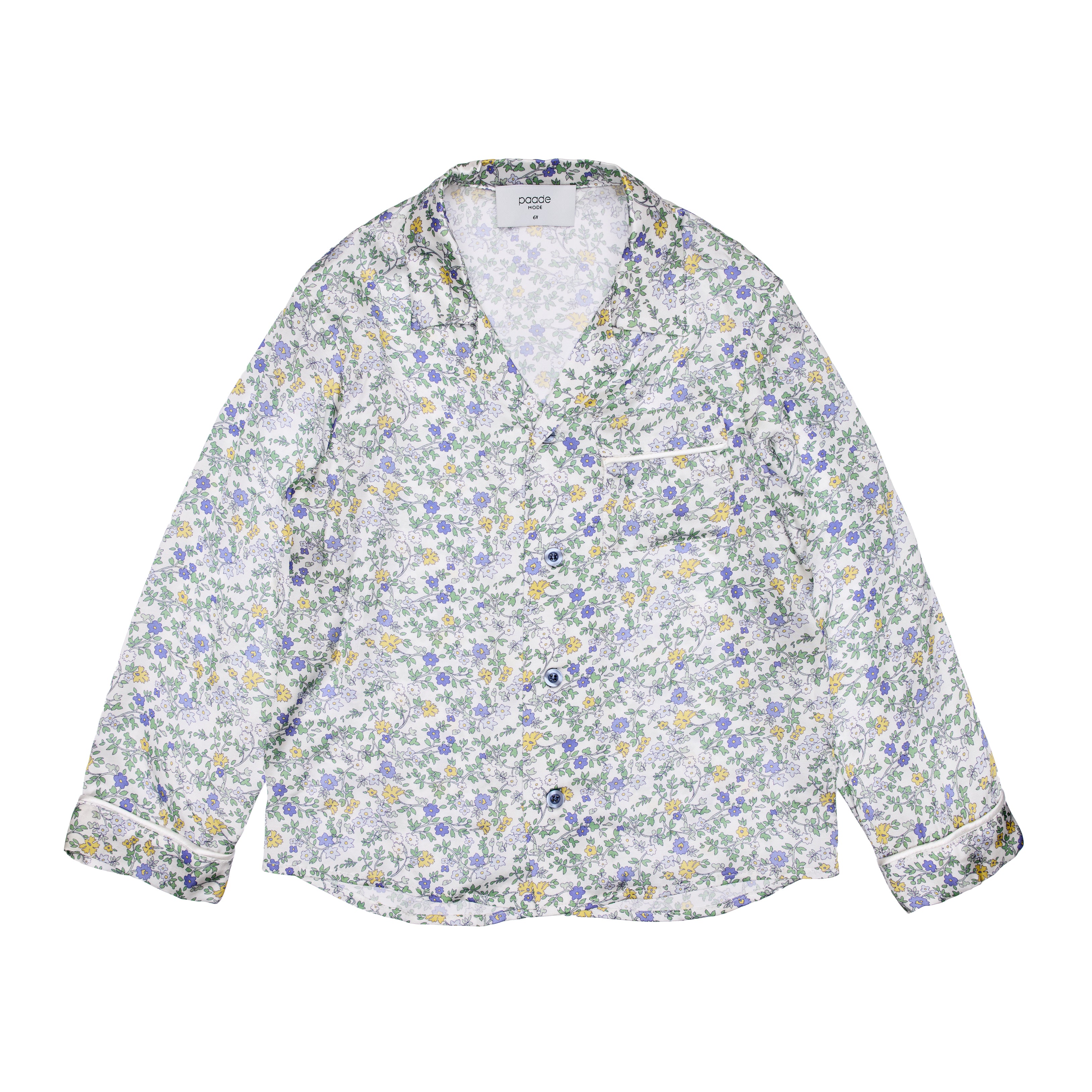 Mia PJ Blouse Long Sleeves Viscose, Blue