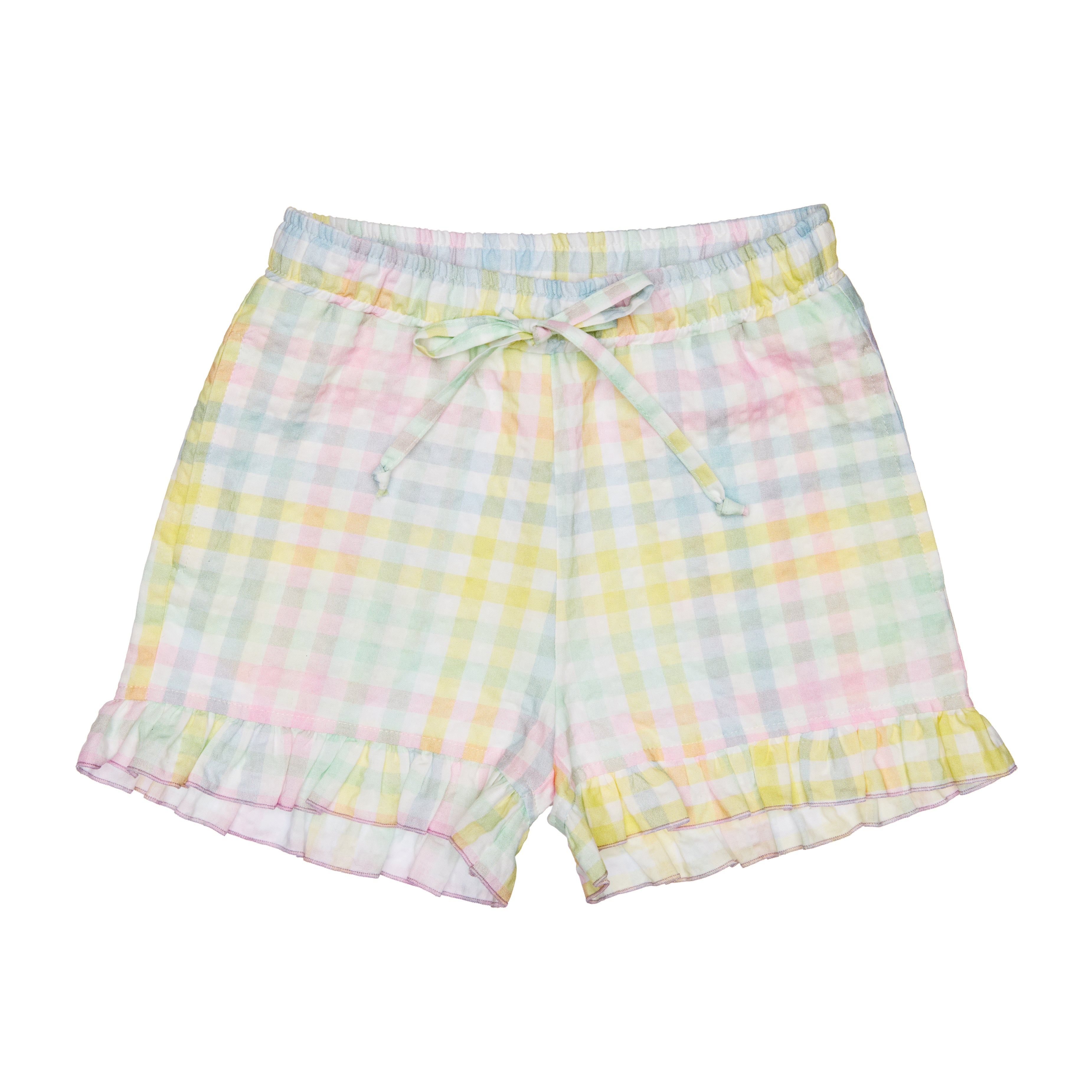 Marisa Shorts Cotton, Pastel Checks