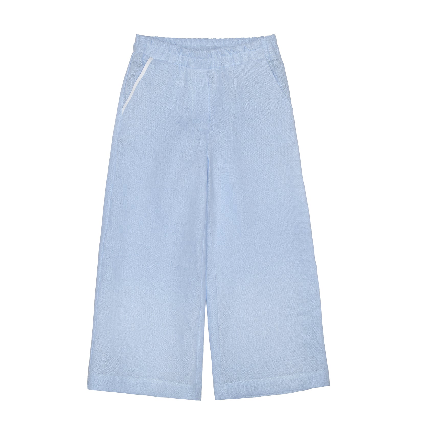 Aria Wide Leg Trousers Linen, Blue