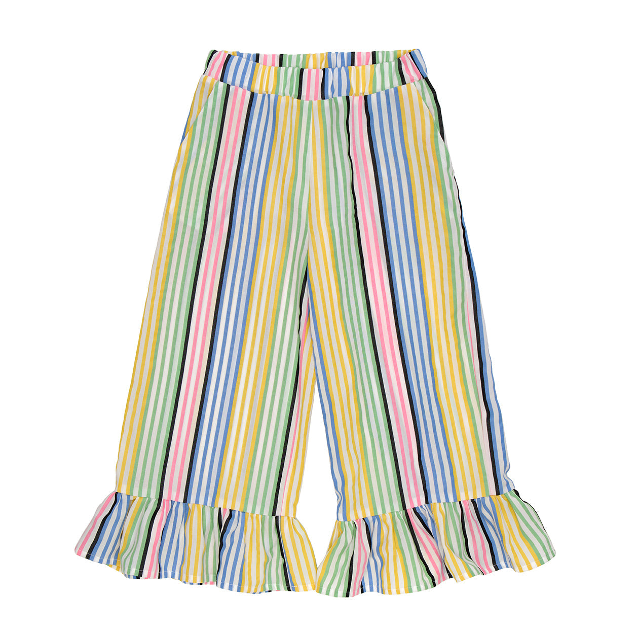 Mila Trousers Tencel, Multicolor Stripes