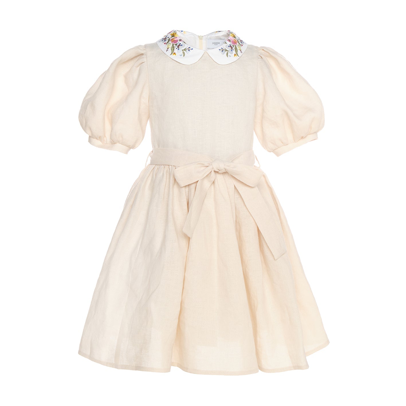 Aria Midi Dress Linen, Beige