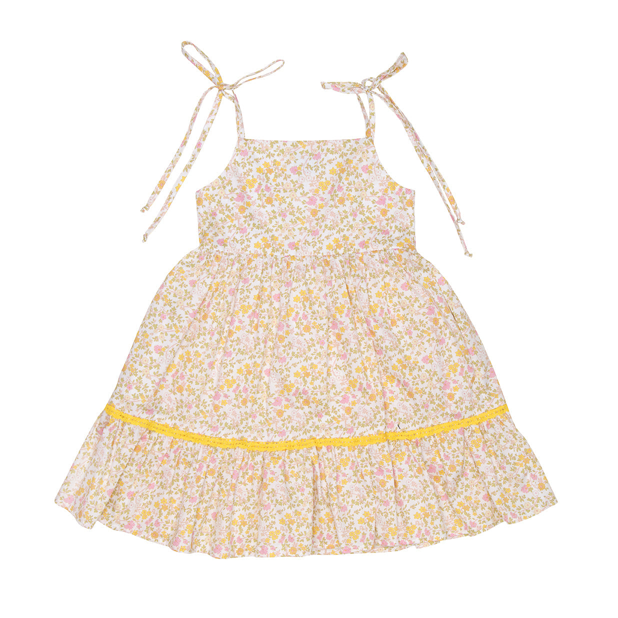 Mia Strap Dress Cotton, Yellow