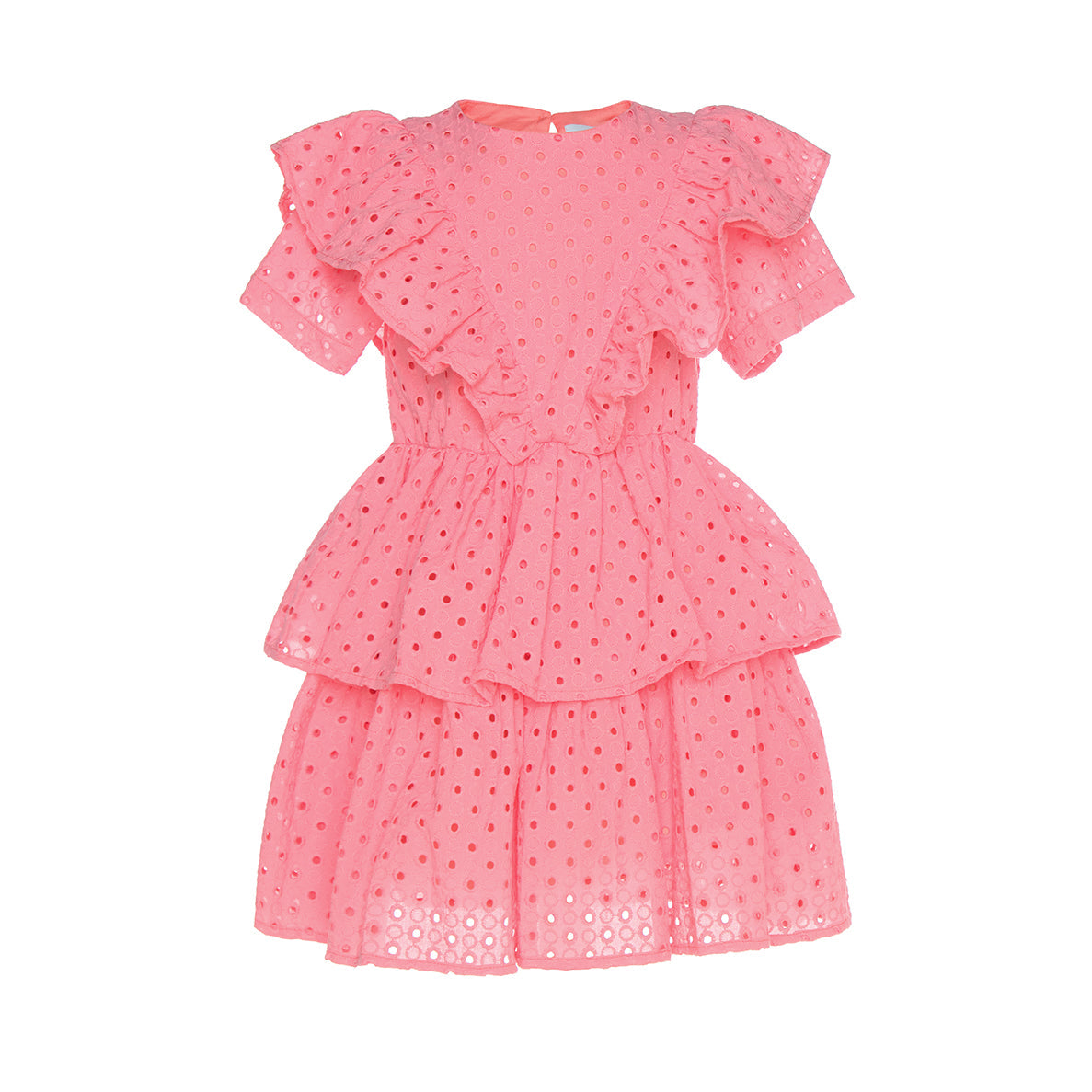 Maya kokvilnas Kleita ar volāniem, Rozā