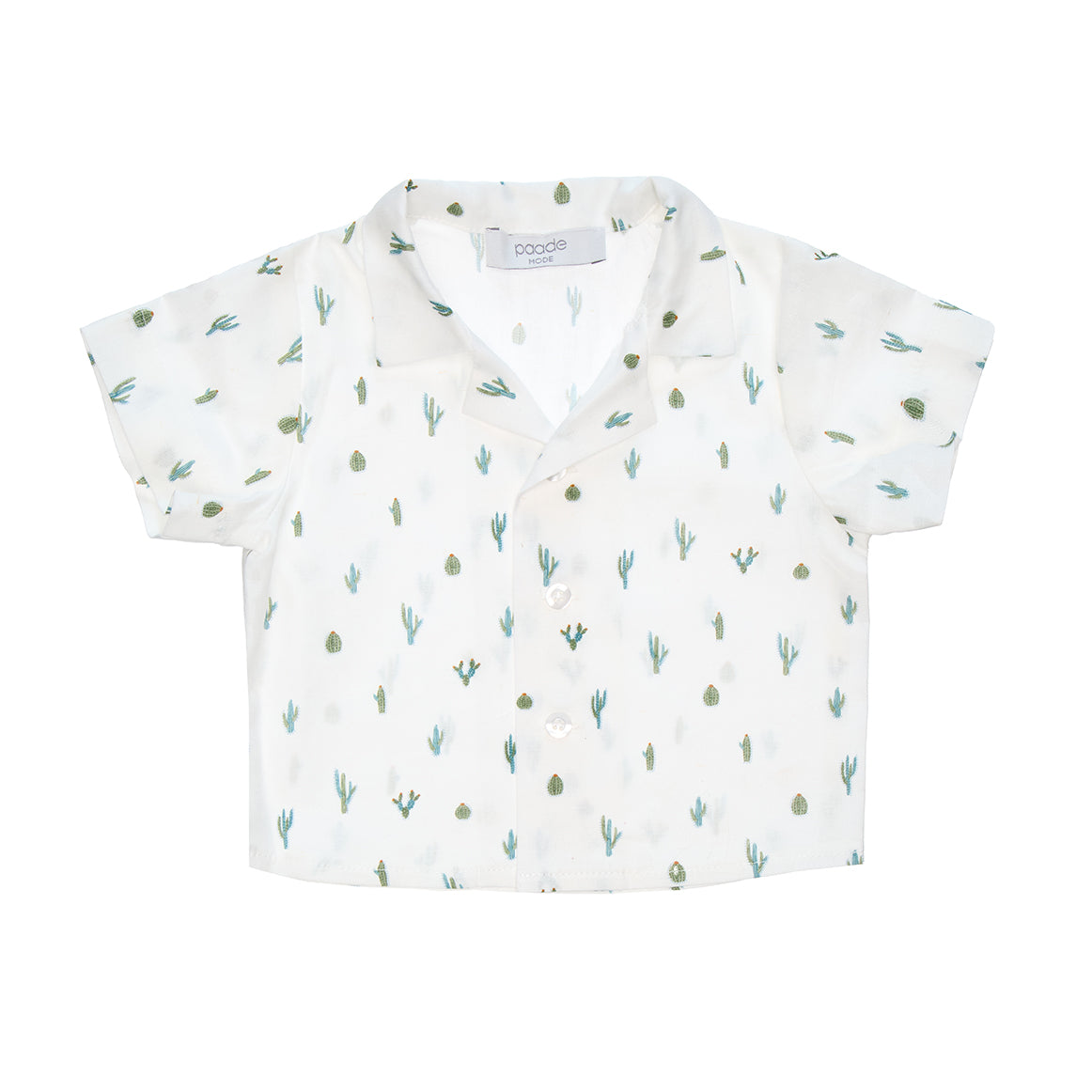 Asher Baby Shirt Linen Blend, White