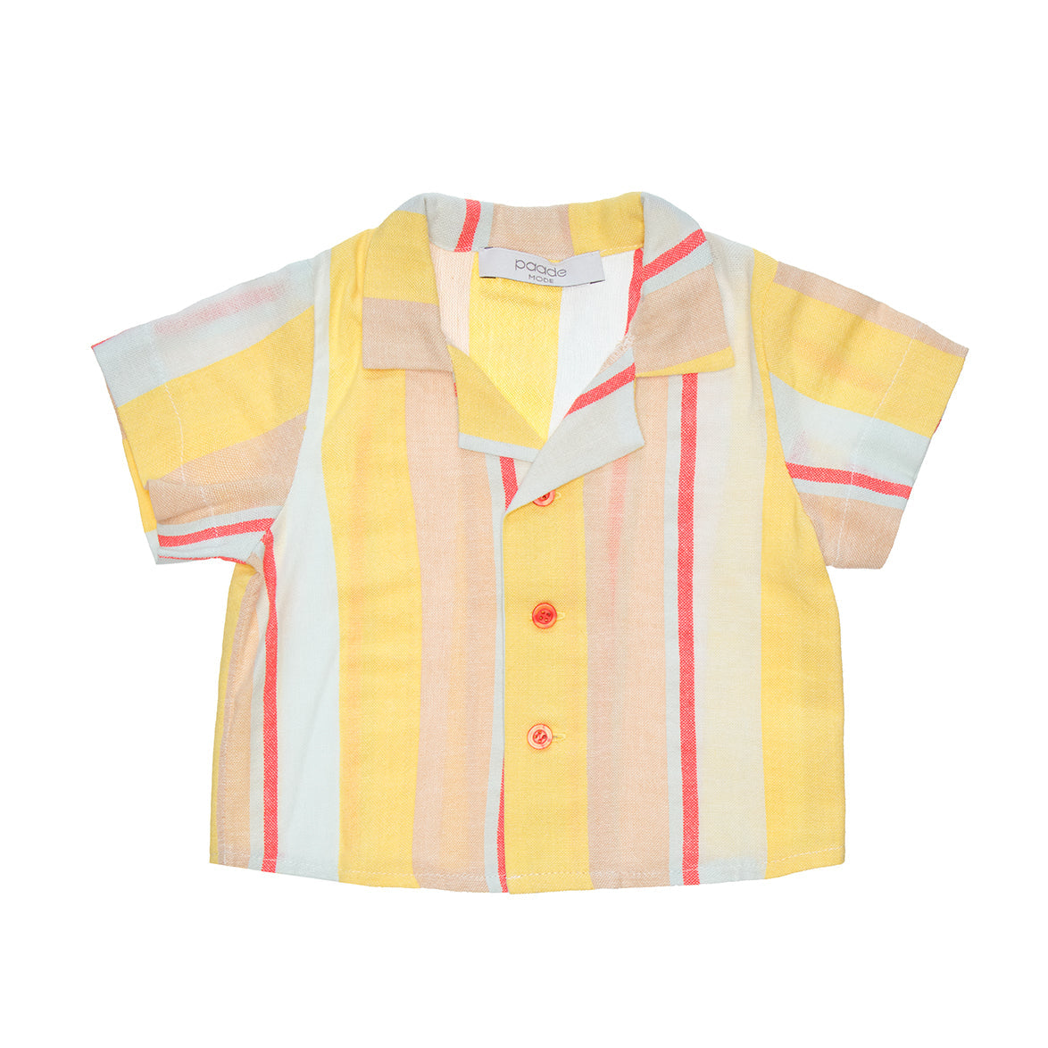 Harper Baby Shirt Cotton, Yellow Stripes