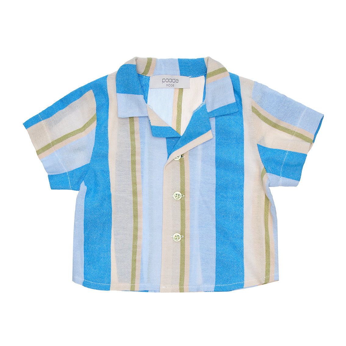 Harper Baby Shirt Cotton, Blue Stripes