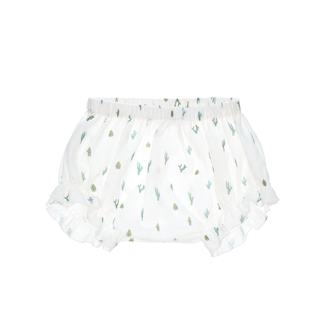 Asher Baby Bloomers Linen Blend, White