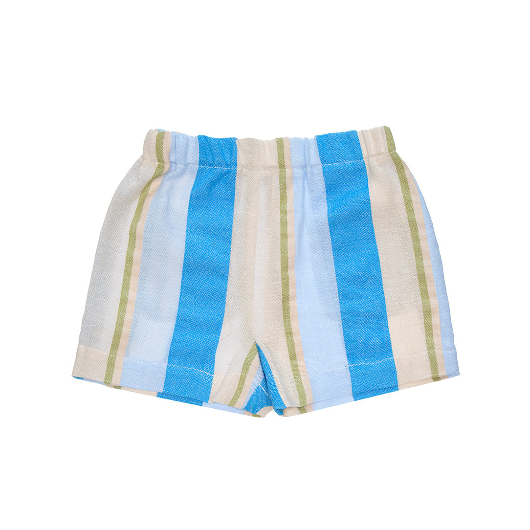 Harper Baby Shorts Cotton, Blue Stripes