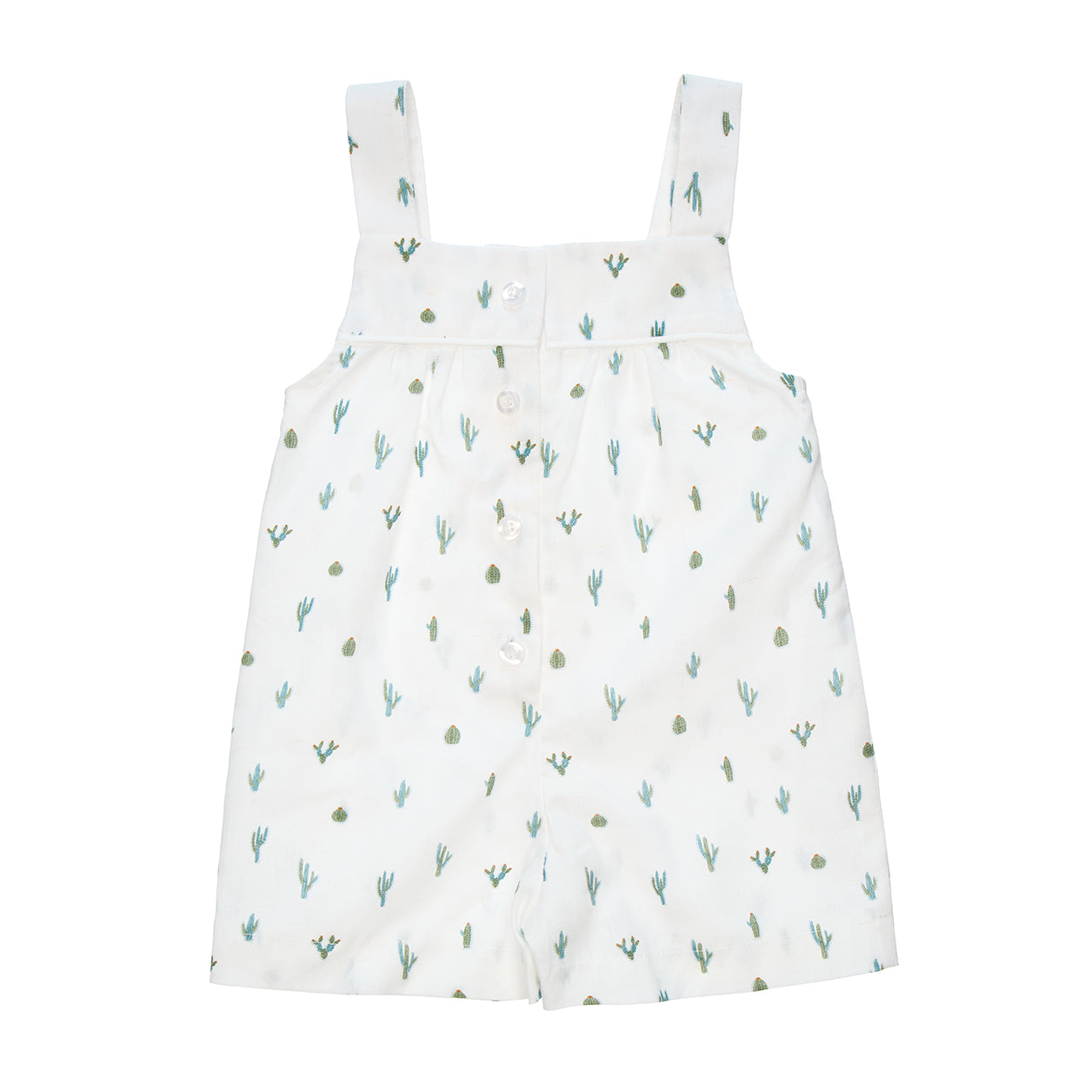 Asher Baby Romper Linen Blend, White