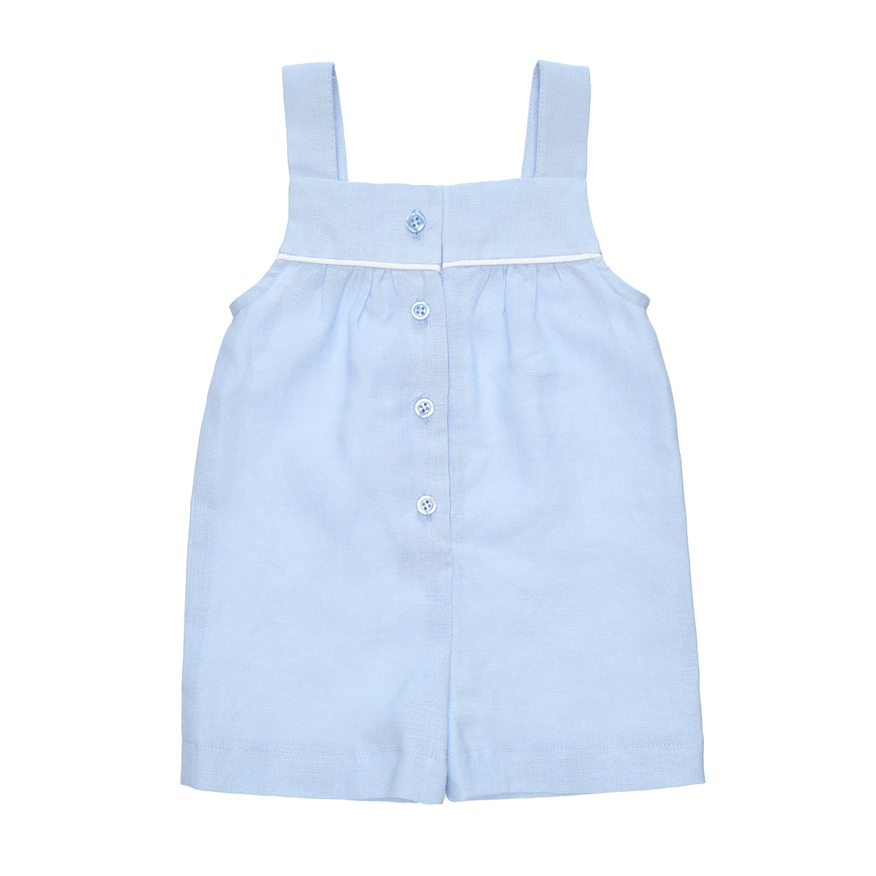 Aria Baby Romper Linen, Blue