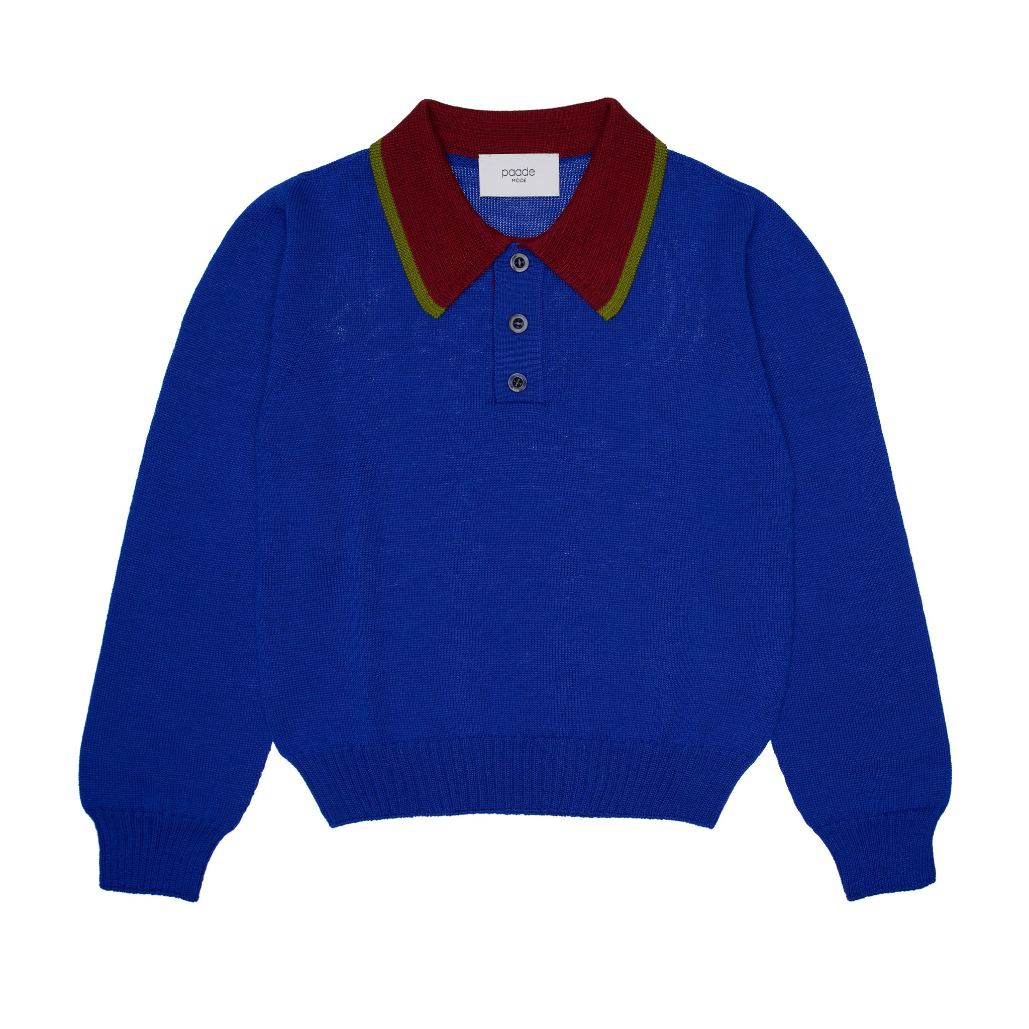 Theo Merino Wool Polo Shirt Classic, Luminous Blue