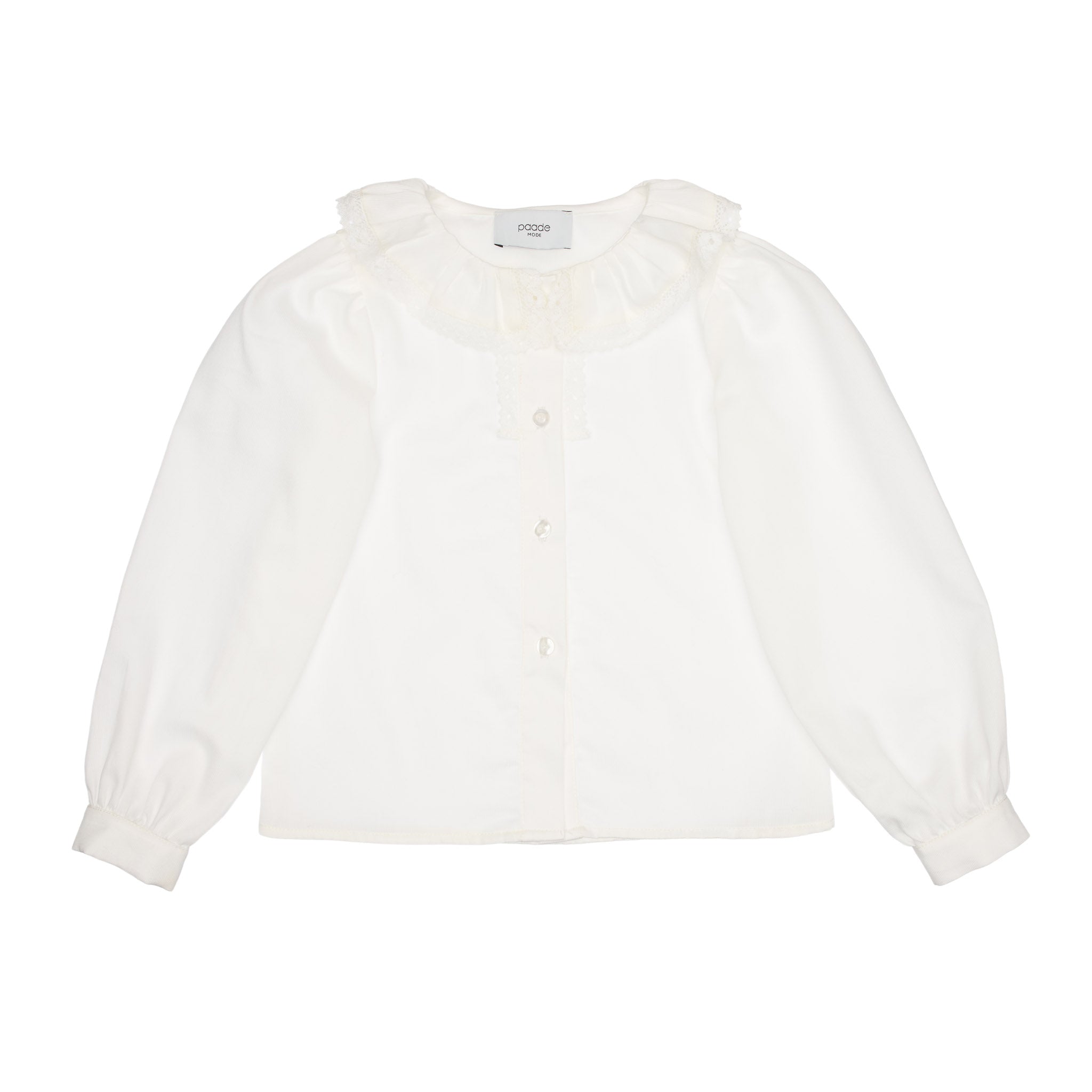 Blair Cotton Blouse With Frill Collar, White