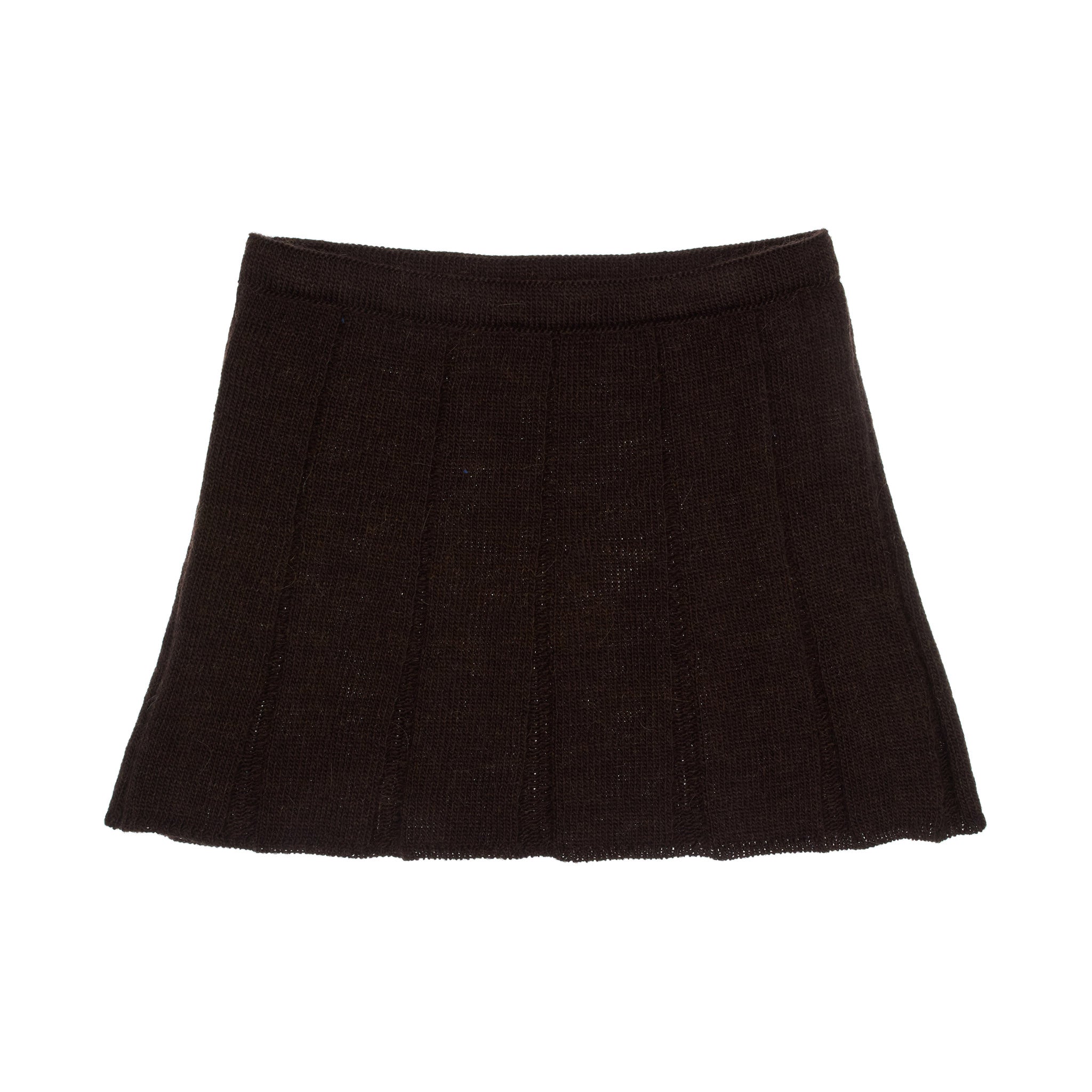 Phoenix Wool Mini Skirt, Brown