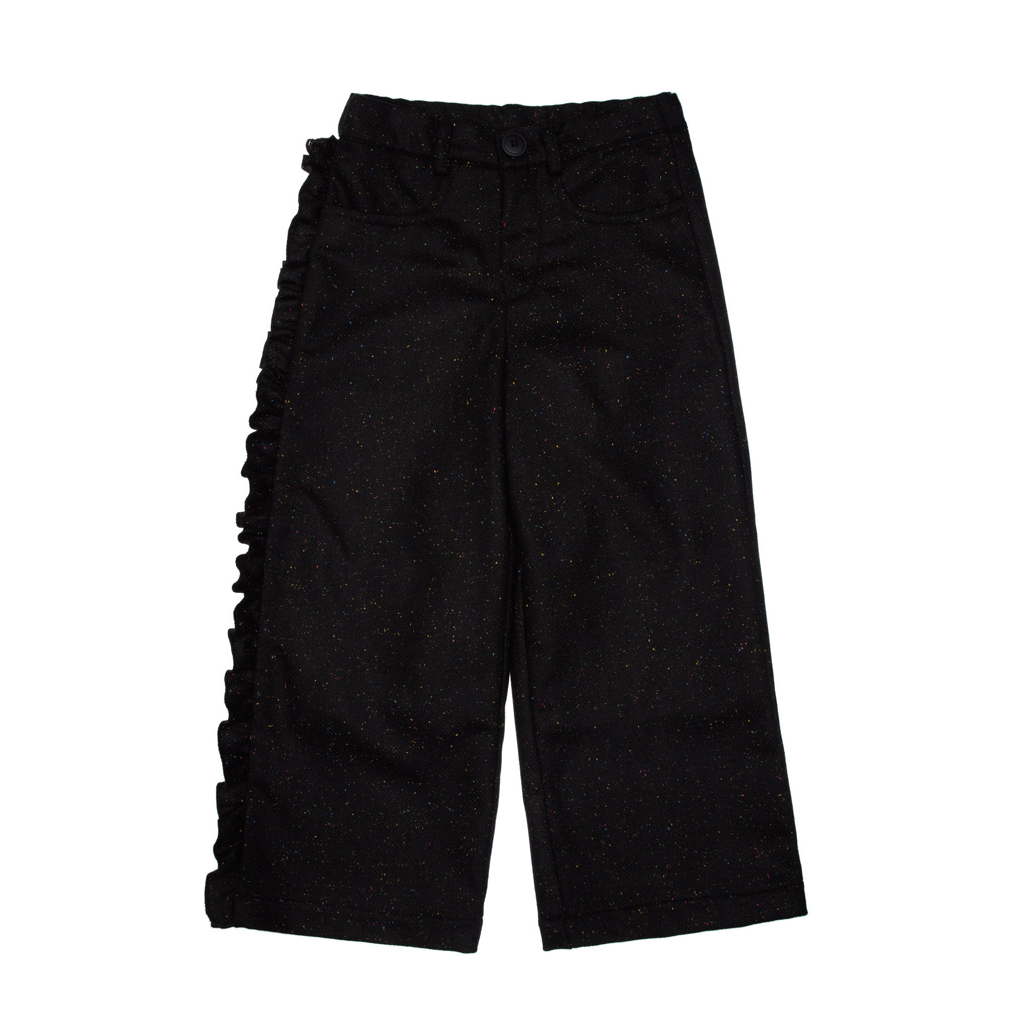 Parker Wool Wide Leg Trousers, Black