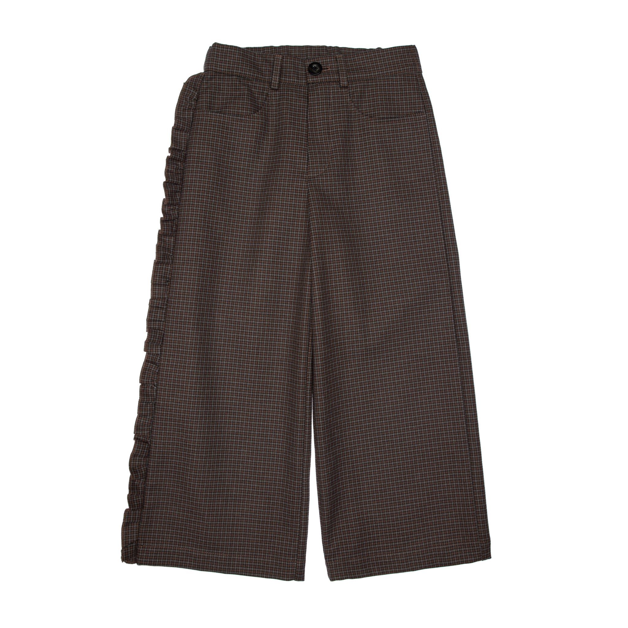 Frankie Cotton Wide Leg Trousers, Grey
