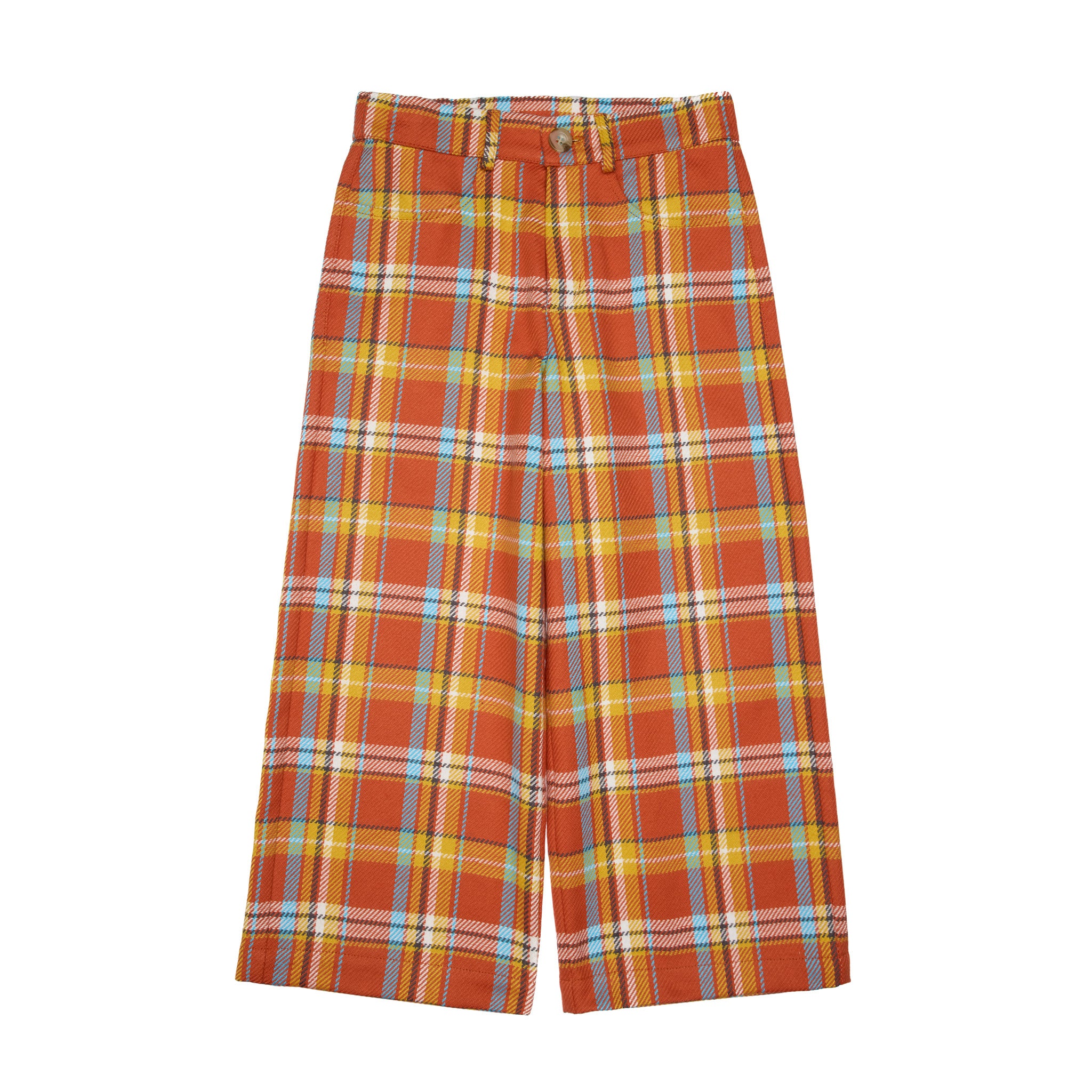 Robin Cotton Wide Leg Trousers, Orange