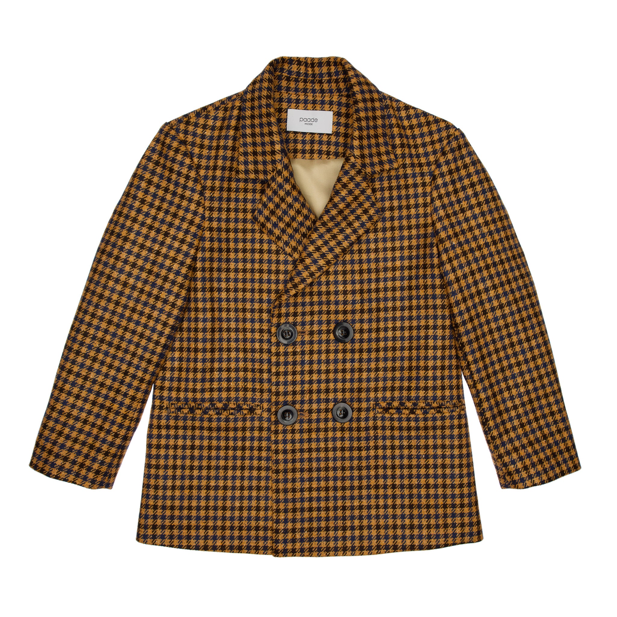 Ellis Wool Double Breasted Jacket, Yellow