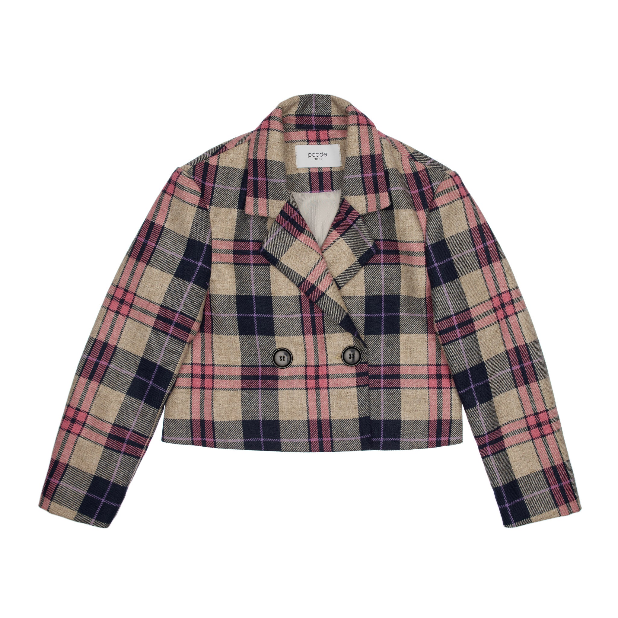 Harlow Wool Crop Jacket, Pink