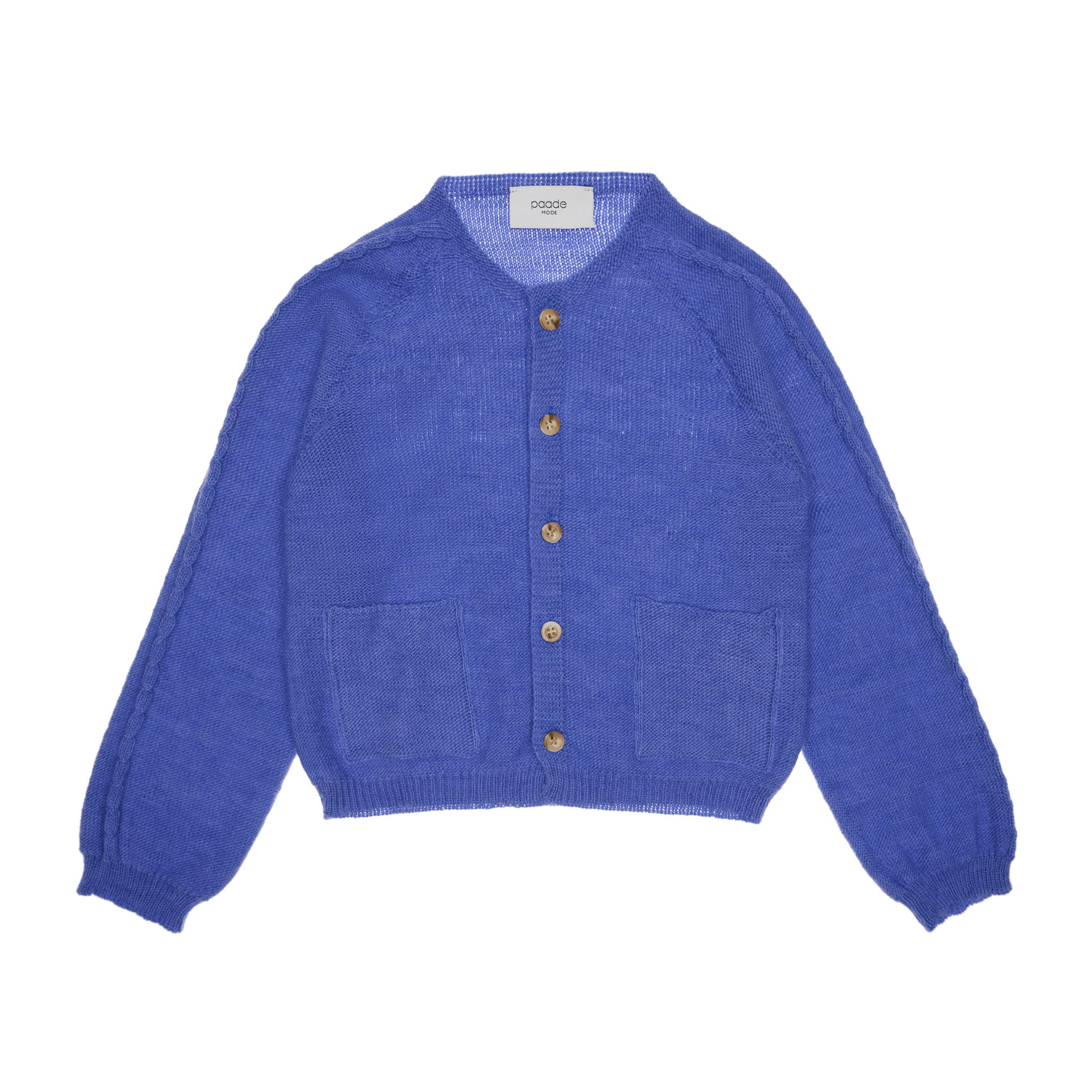 Phoenix Wool Cardigan with Pockets, Blue