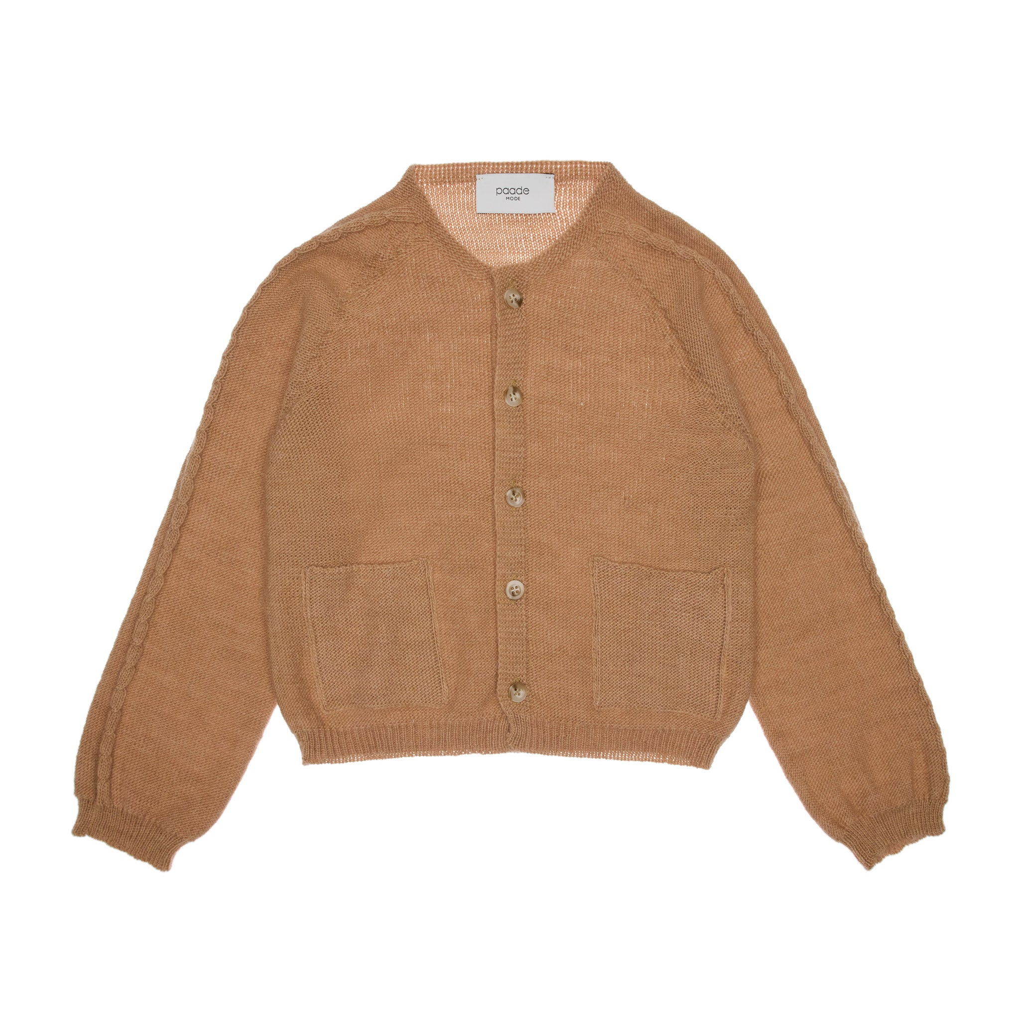 Phoenix Wool Cardigan with Pockets, Beige