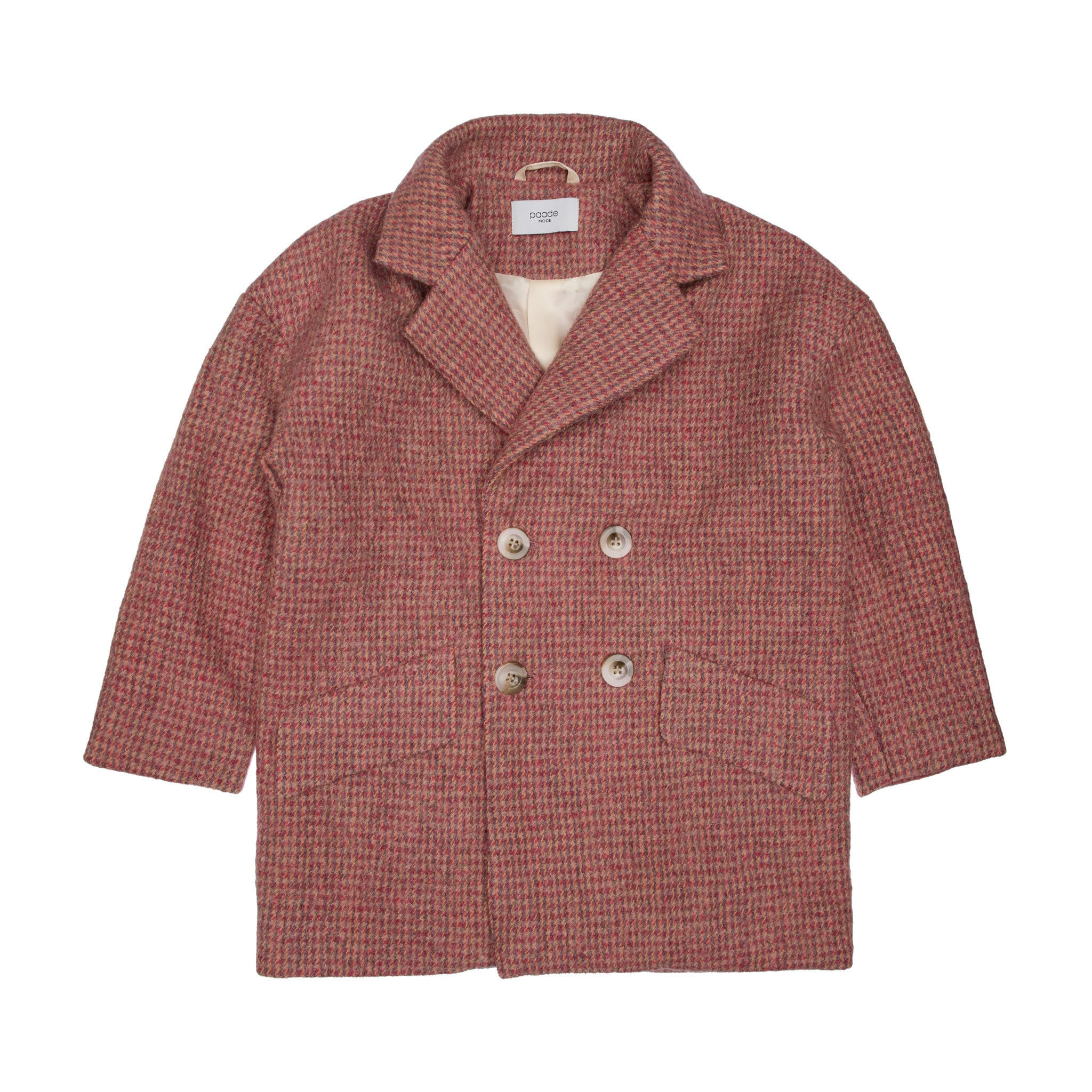 Chloe Wool Oversized Coat, Pink