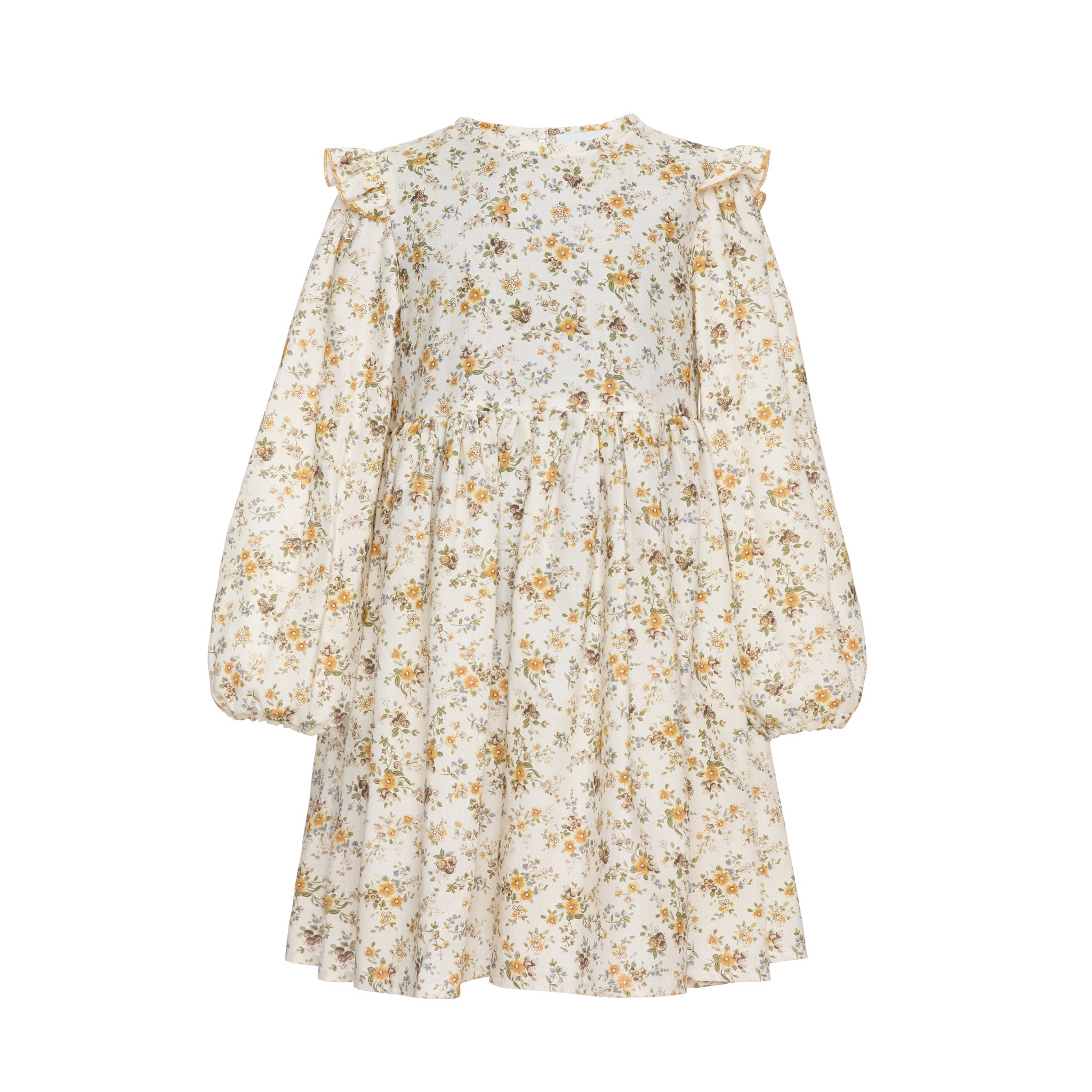Joan Corduroy Dress, Yellow Flower