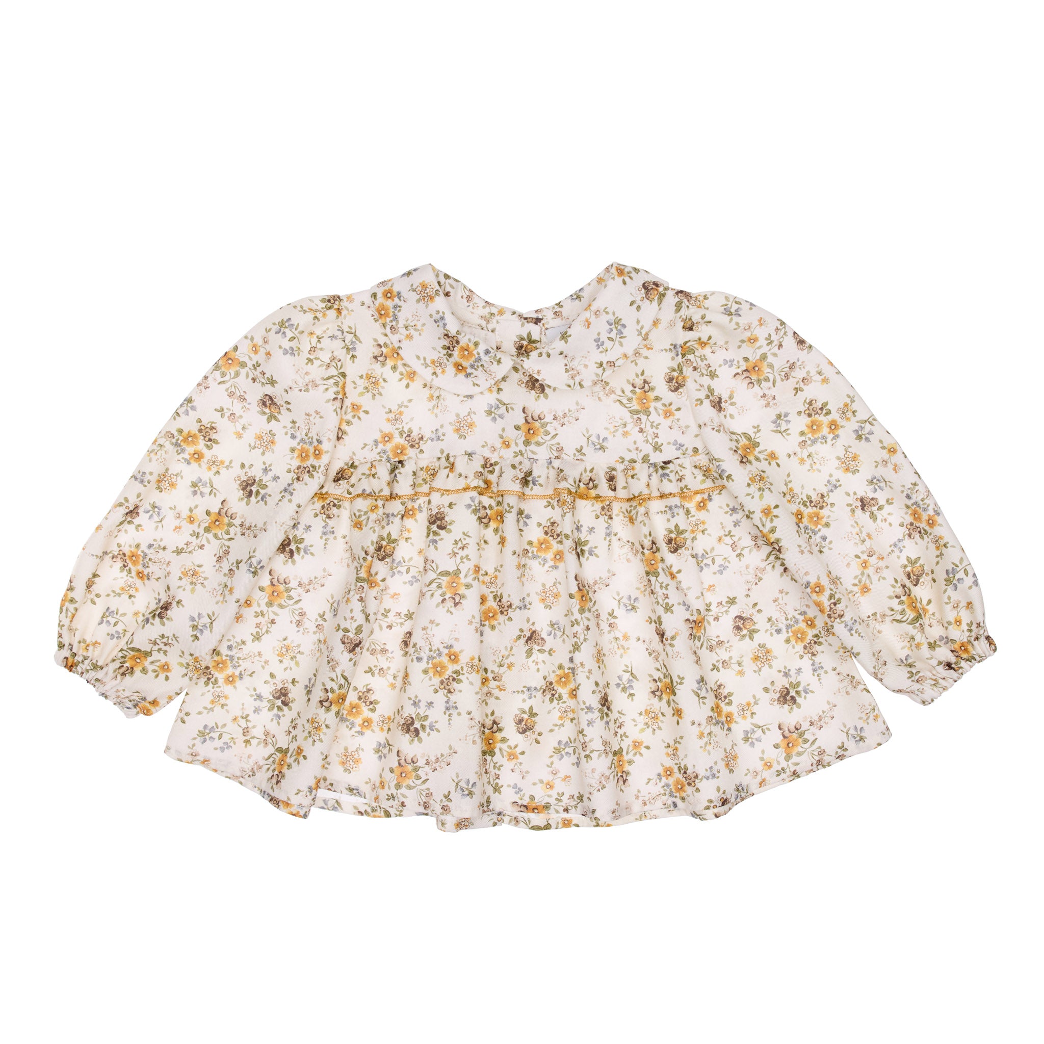 Joan Baby Blouse Cotton, Yellow Flowers