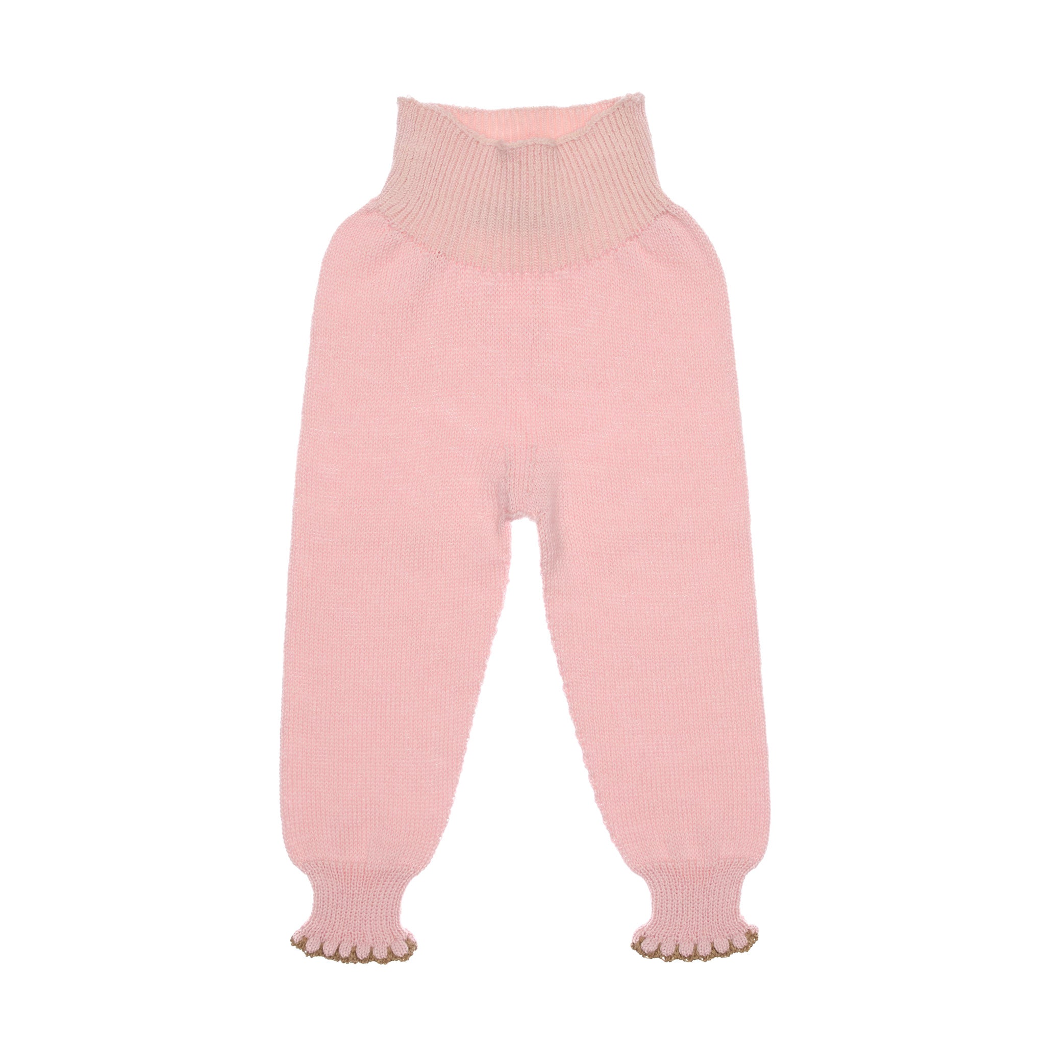 Alex Seamless Merino Wool Baby Trousers, Pink