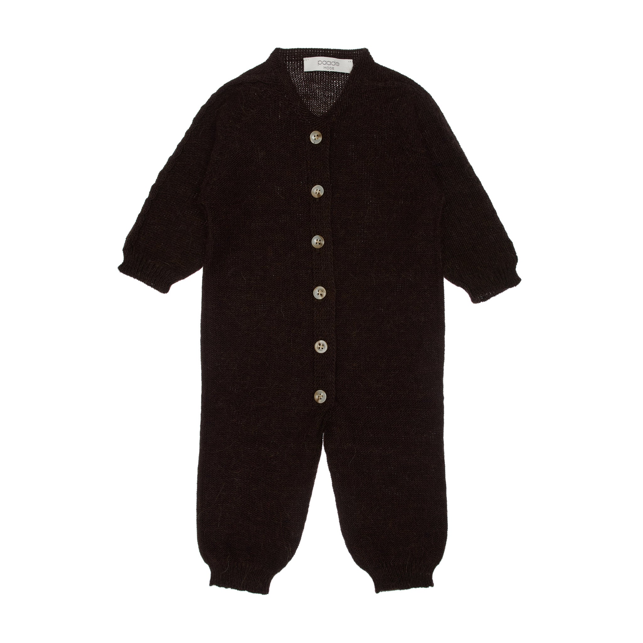 Phoenix Wool Baby Romper Seamless, Brown