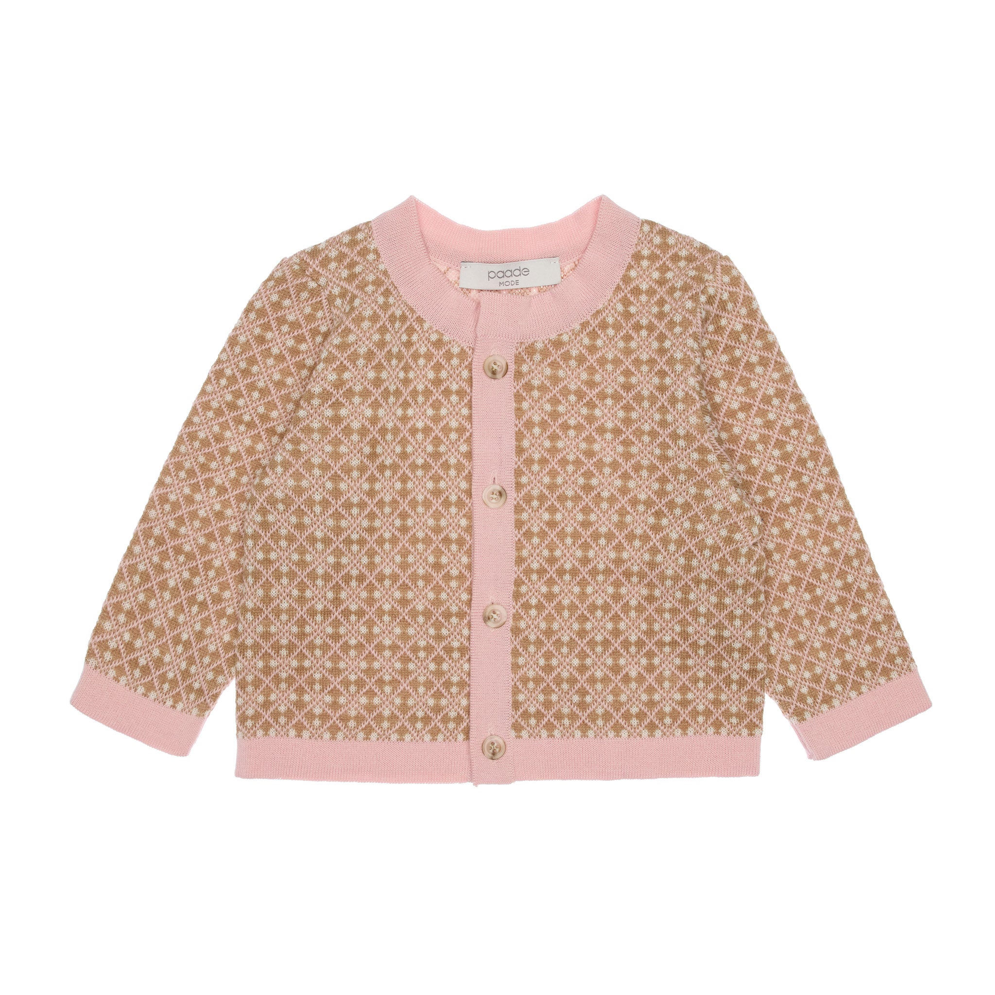 Morgan Merino Wool Baby Cardigan, Pink