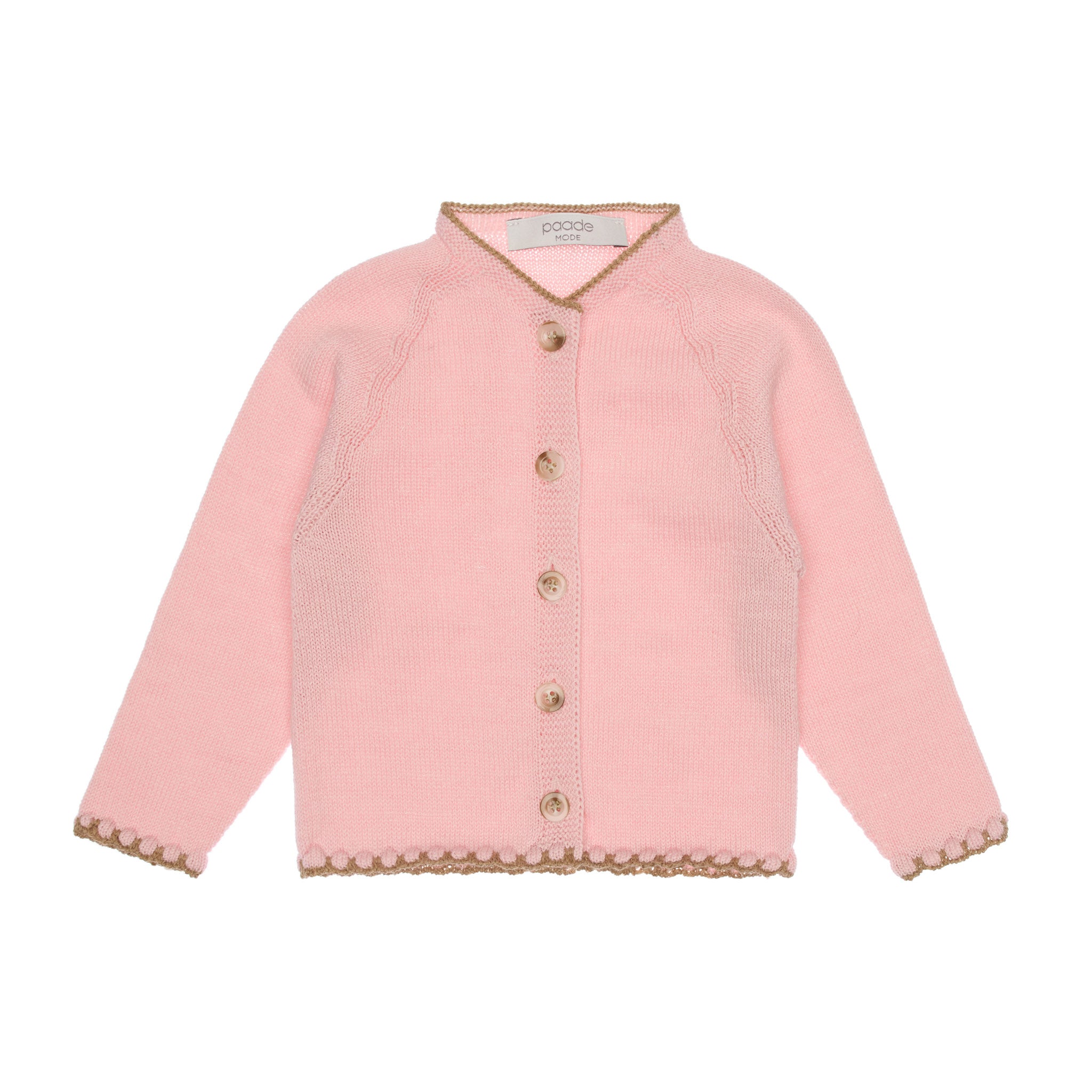 Alex Seamless Merino Wool Baby Cardigan Seamless, Beige