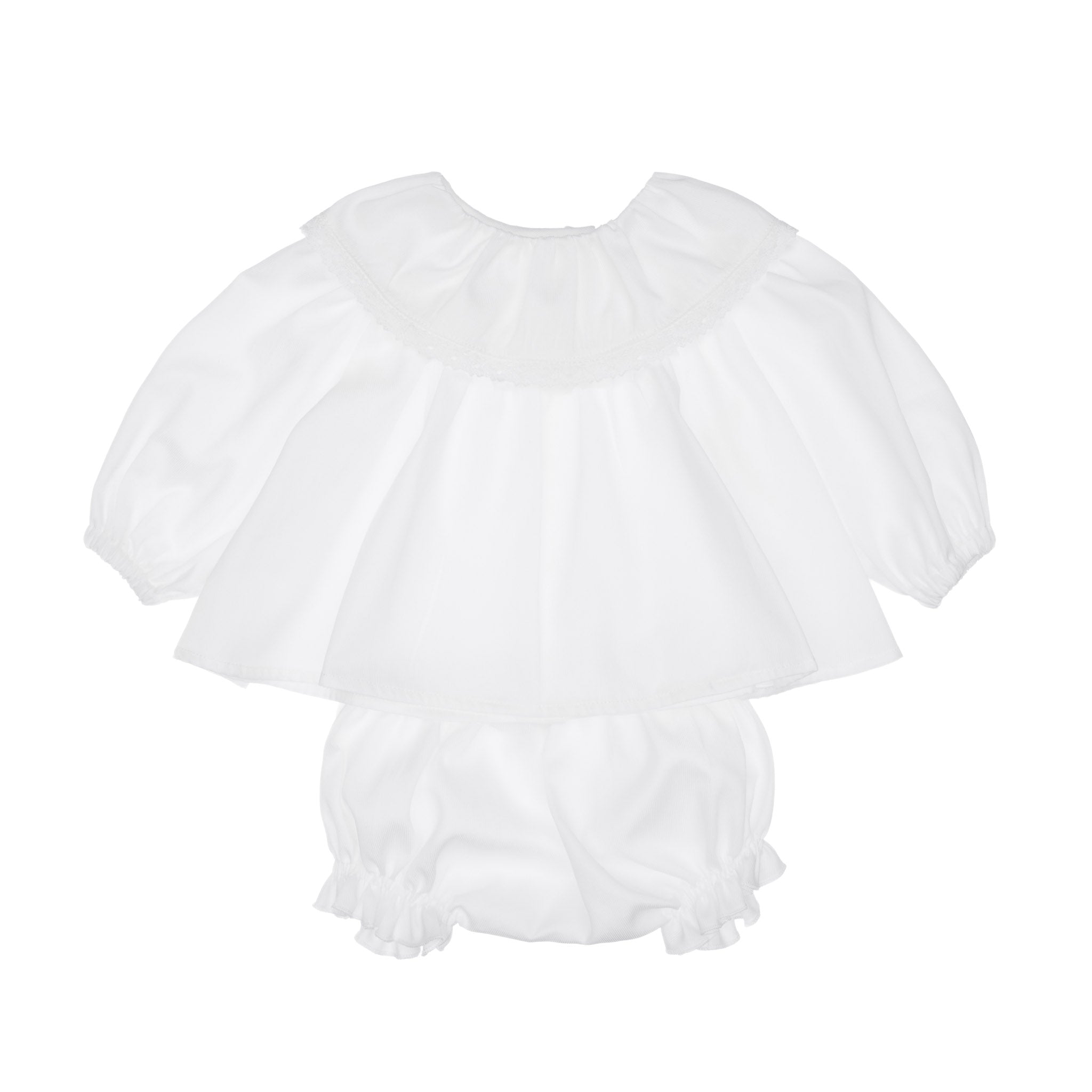 Blair Baby Blouse and Bloomers Cotton, White