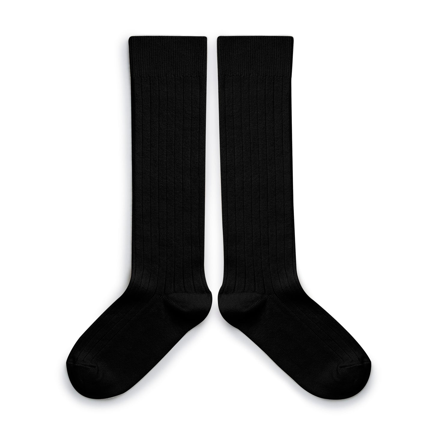 High ribbed socks La Haute, Charcoal Black