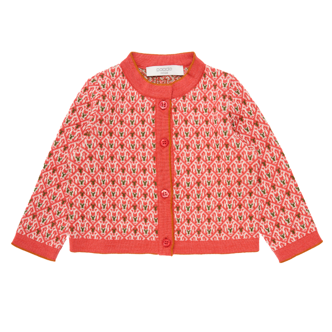 Wool Baby Cardigan Noel, Pink
