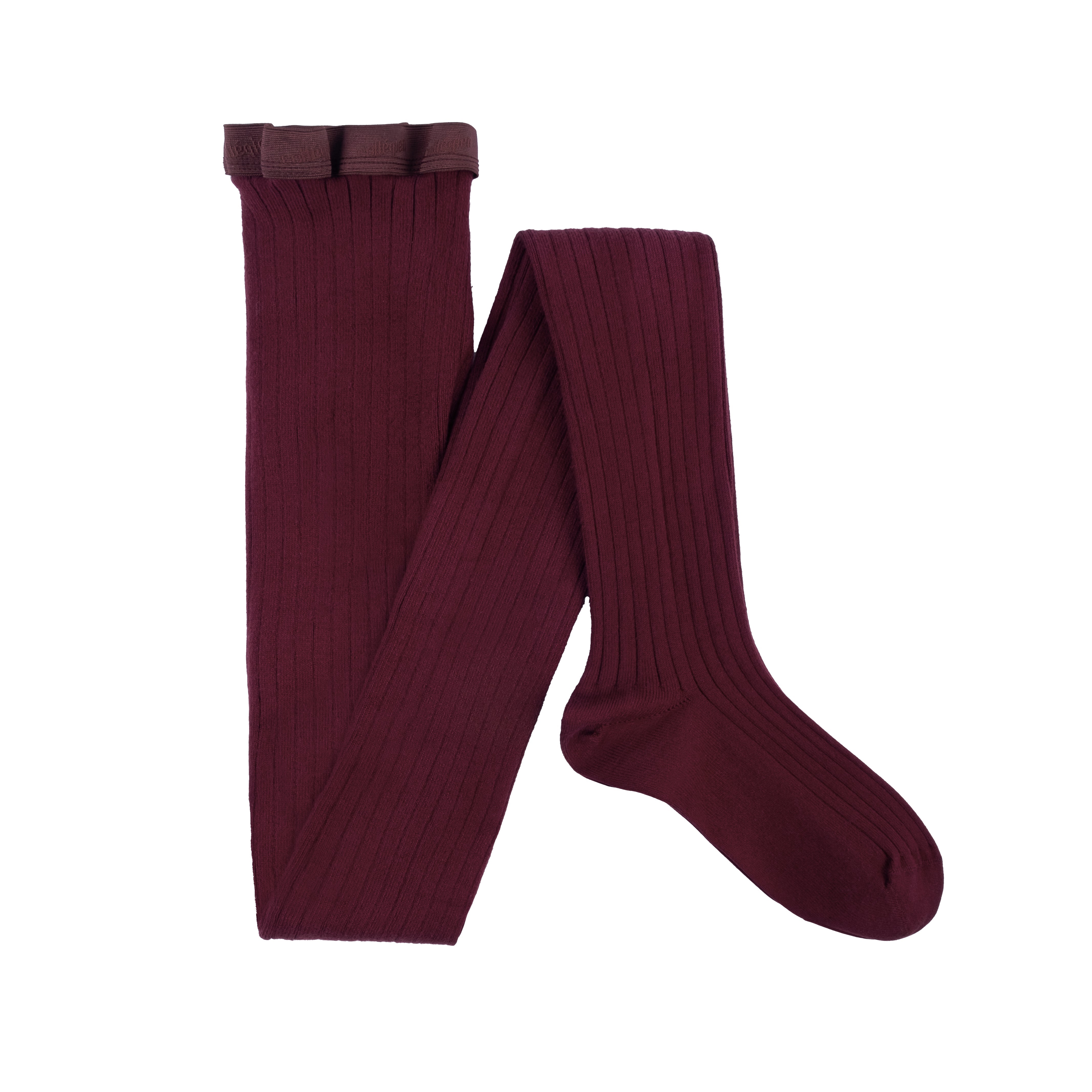 Women's Ribbed Tights, Celine, Bordo