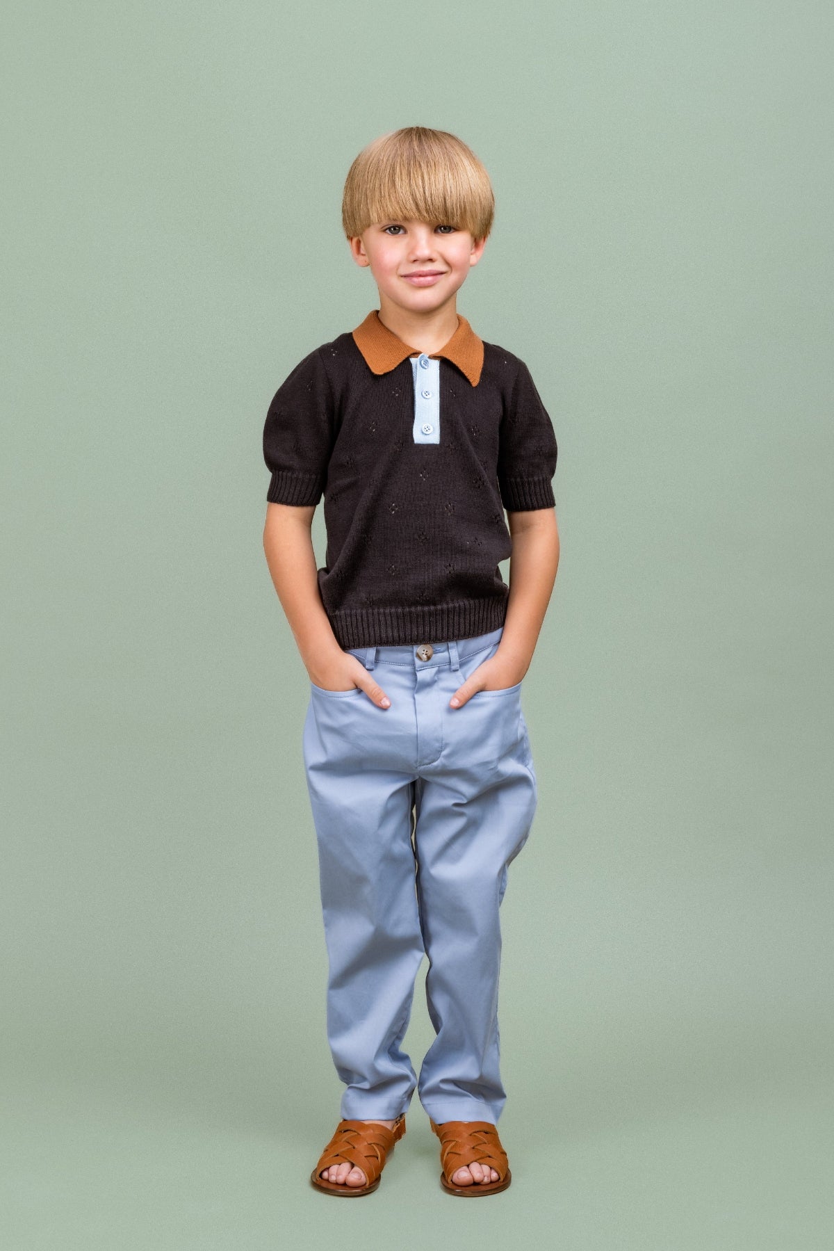 Adīts bezvīļu polo krekls Lemonade, Melns