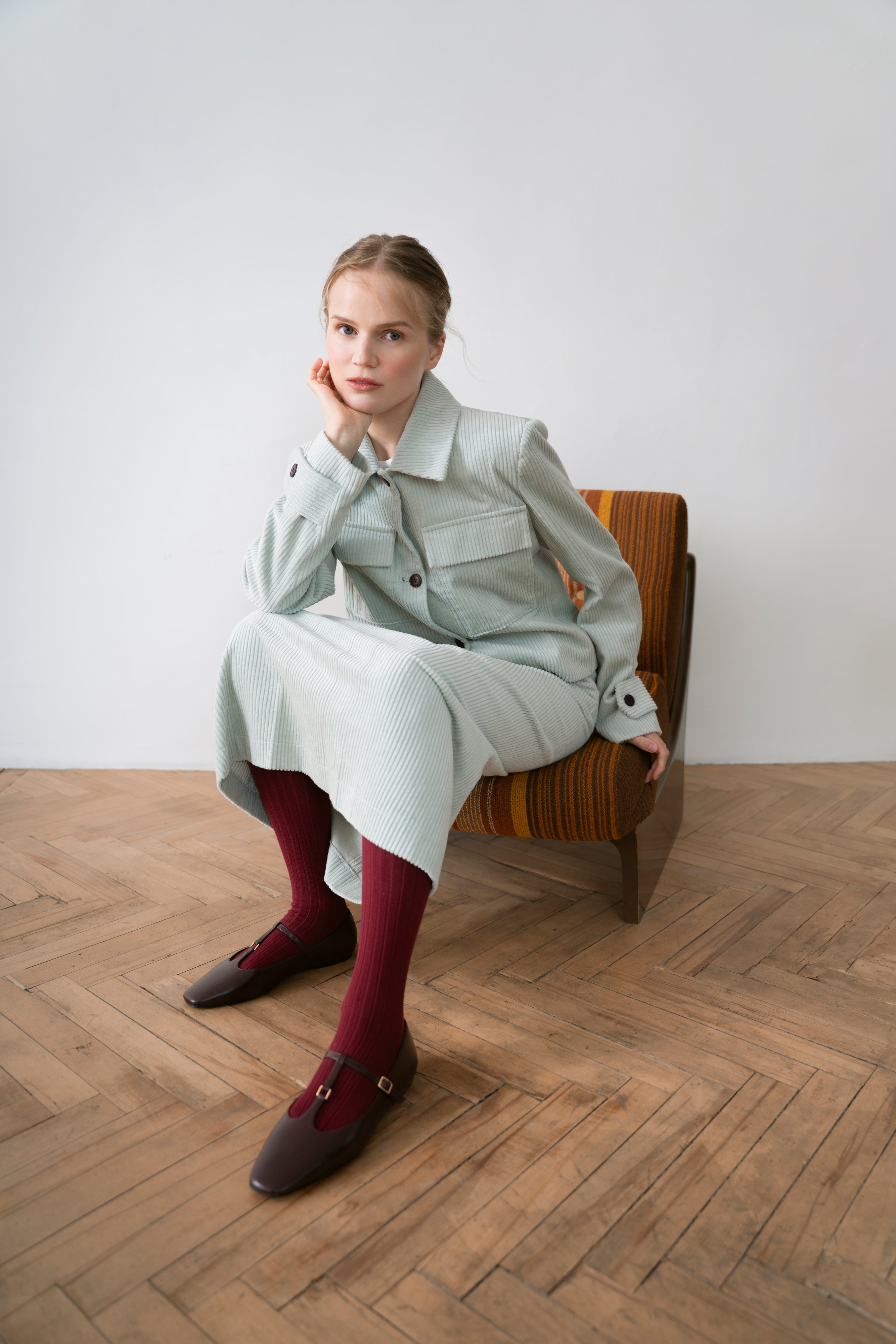 Corduroy Women's Jacket Corrado Mint